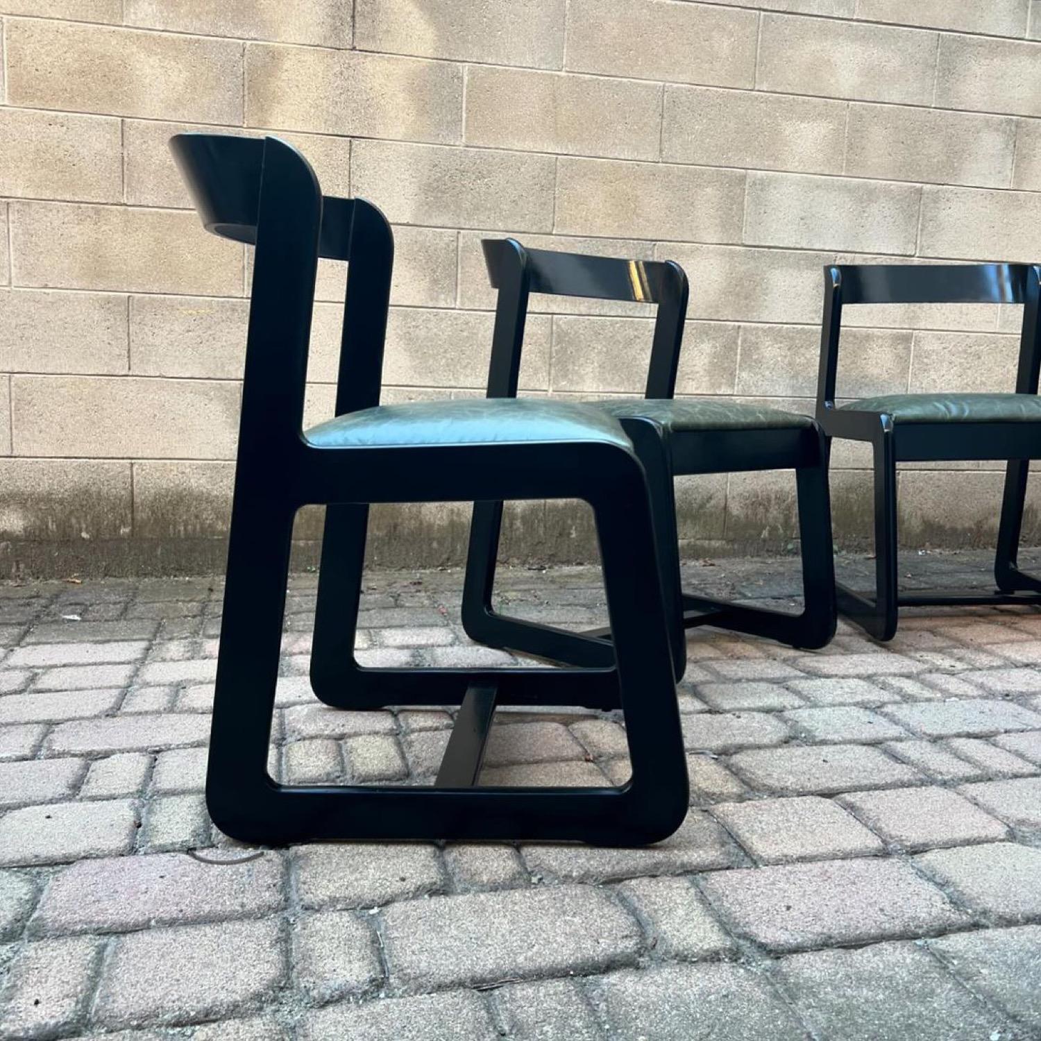 Chaises de salle à manger de collection Willy Rizzo pour Mario Sabot, ensemble de quatre pièces en vente 1