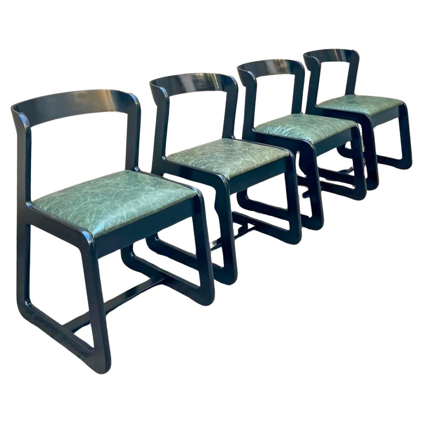 Willy Rizzo for Mario Sabot, Collectible Dining Chairs, Set of Four