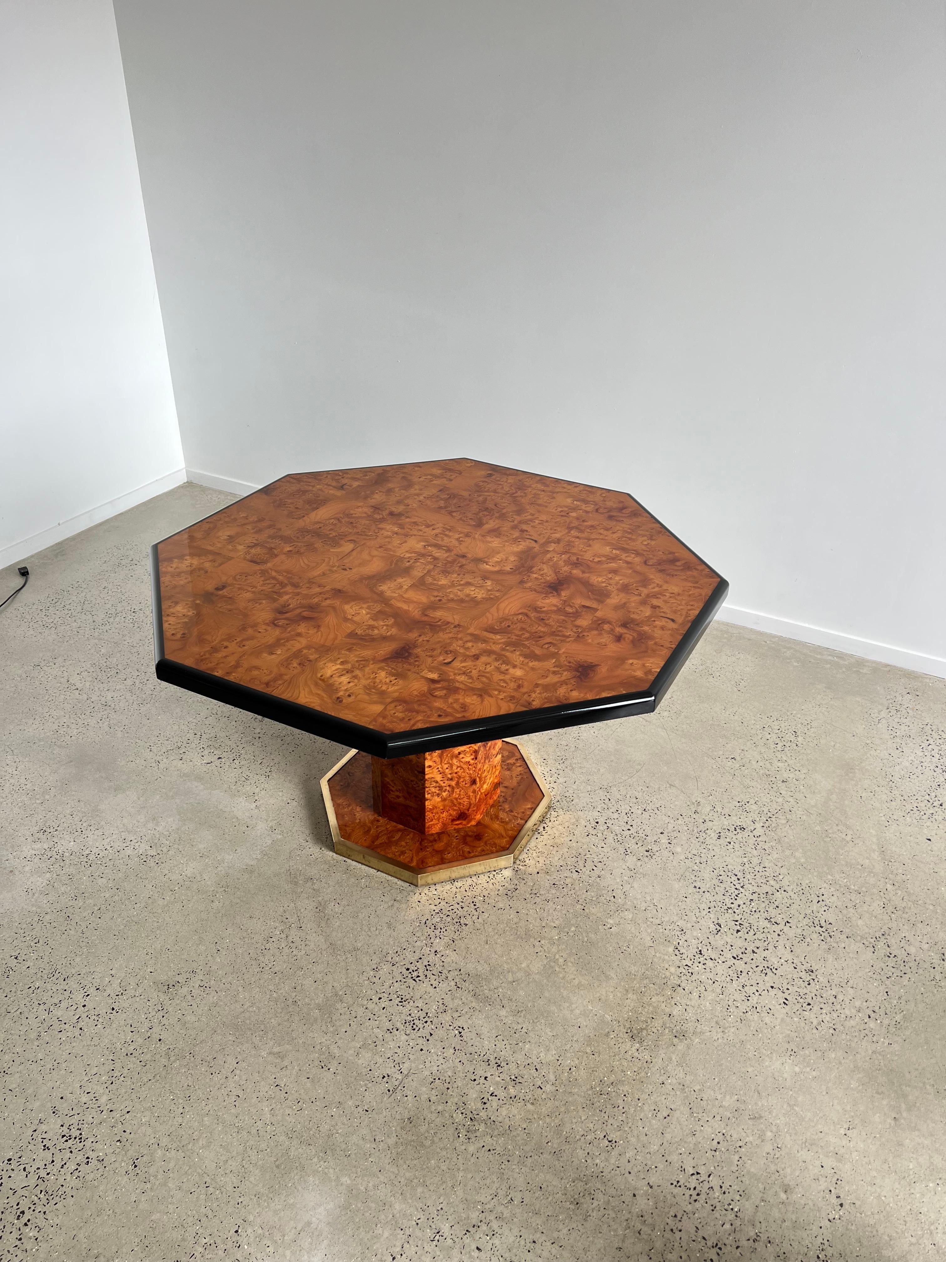 Willy Rizzo for Mario Sabot Octagonal Dining Table 3