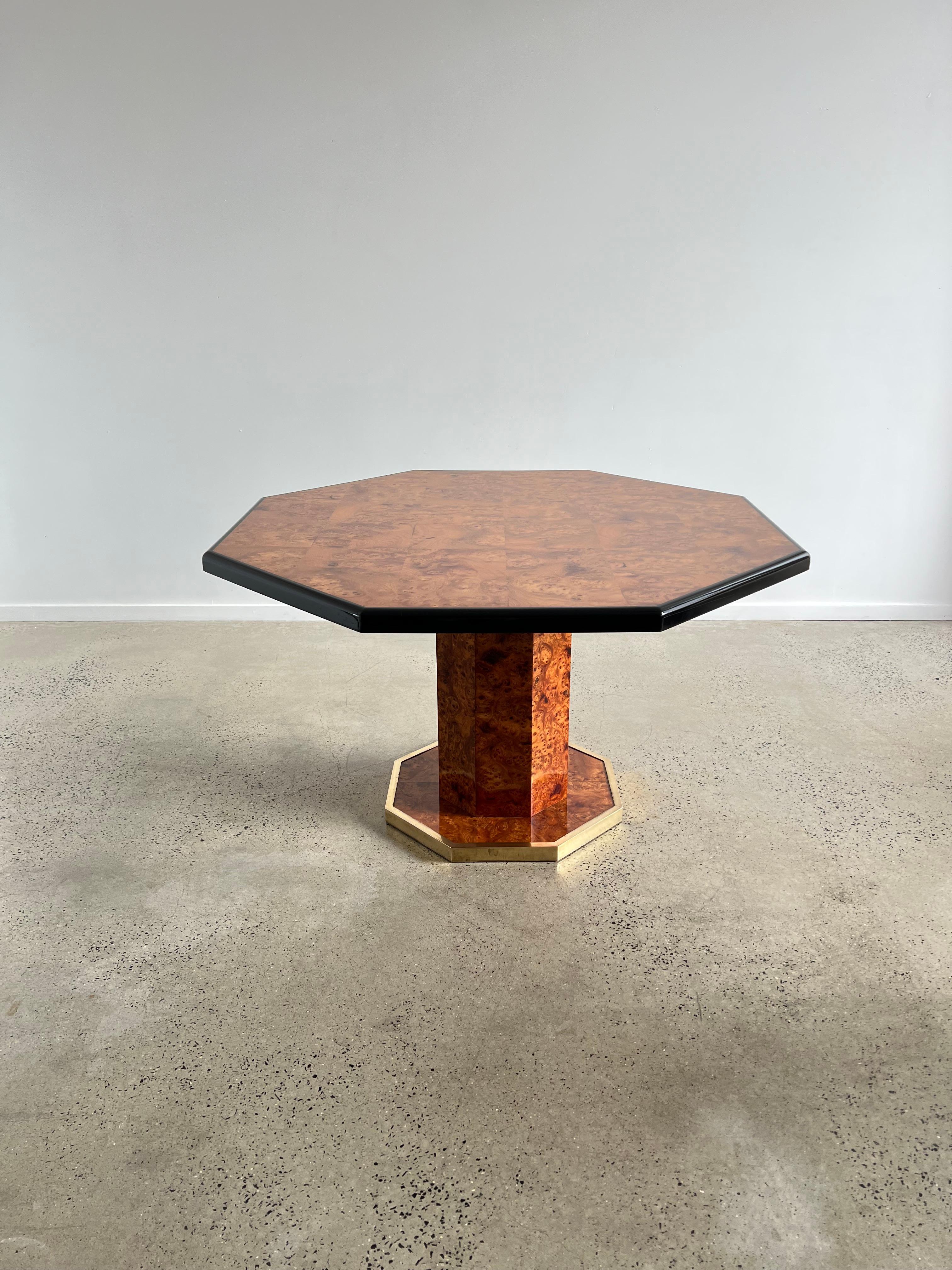 Mid-Century Modern Willy Rizzo for Mario Sabot Octagonal Dining Table