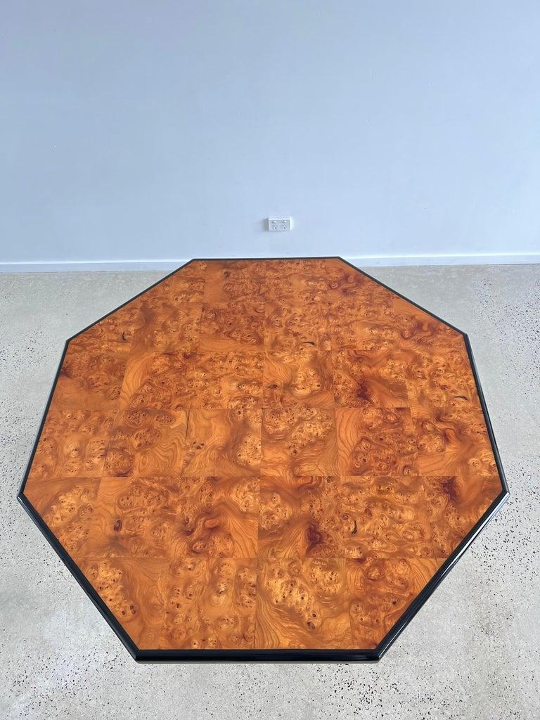 Brass Willy Rizzo for Mario Sabot Octagonal Dining Table For Sale