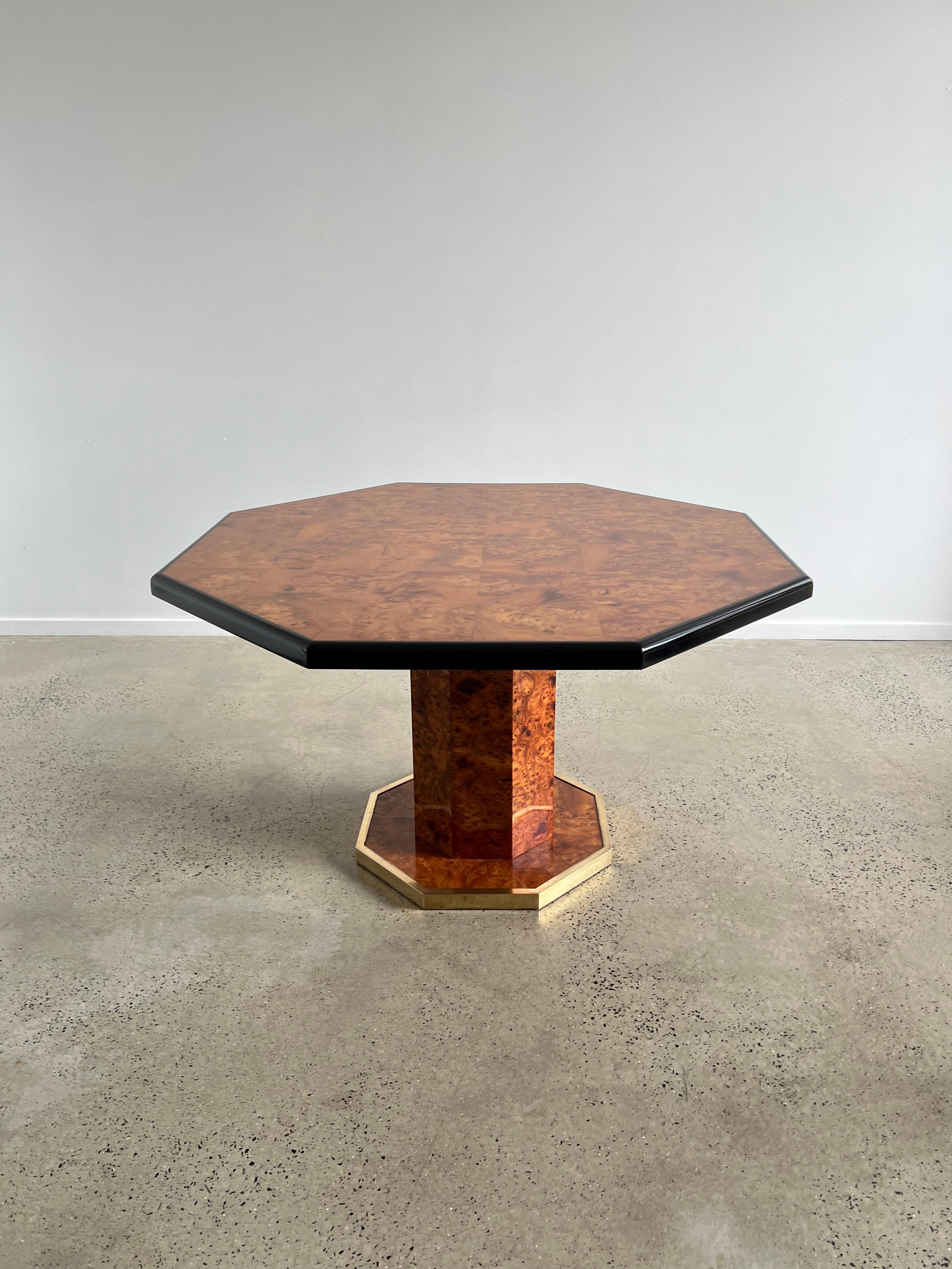 Willy Rizzo for Mario Sabot Octagonal Dining Table 1