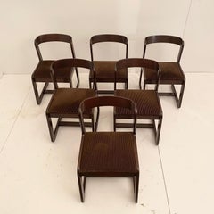 Chaises de salle à manger Willy Rizzo fro sabot, ensemble de six, Italie 1970