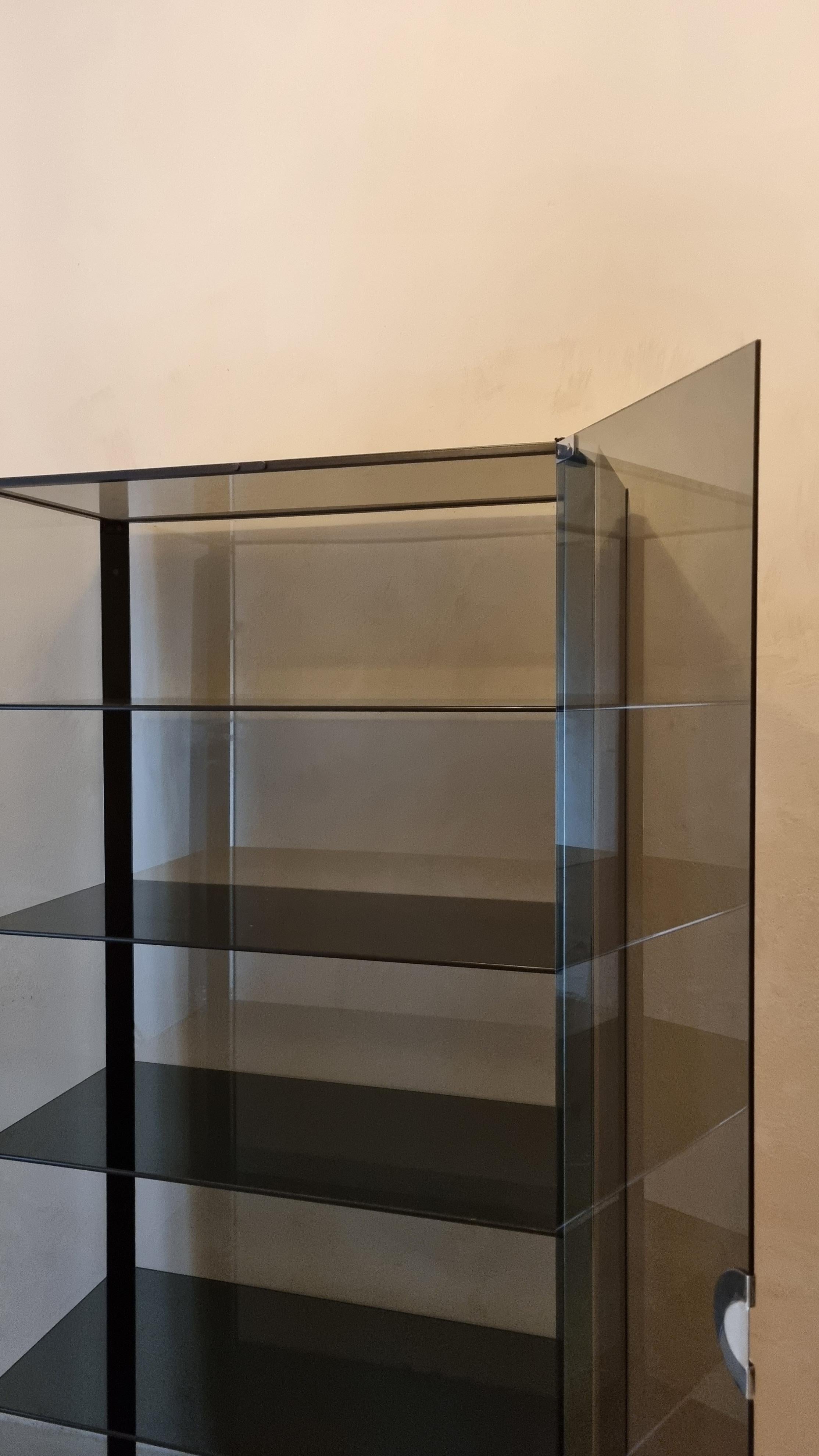Glass cabinet by Willy Rizzo for Mario Sabot 1970.