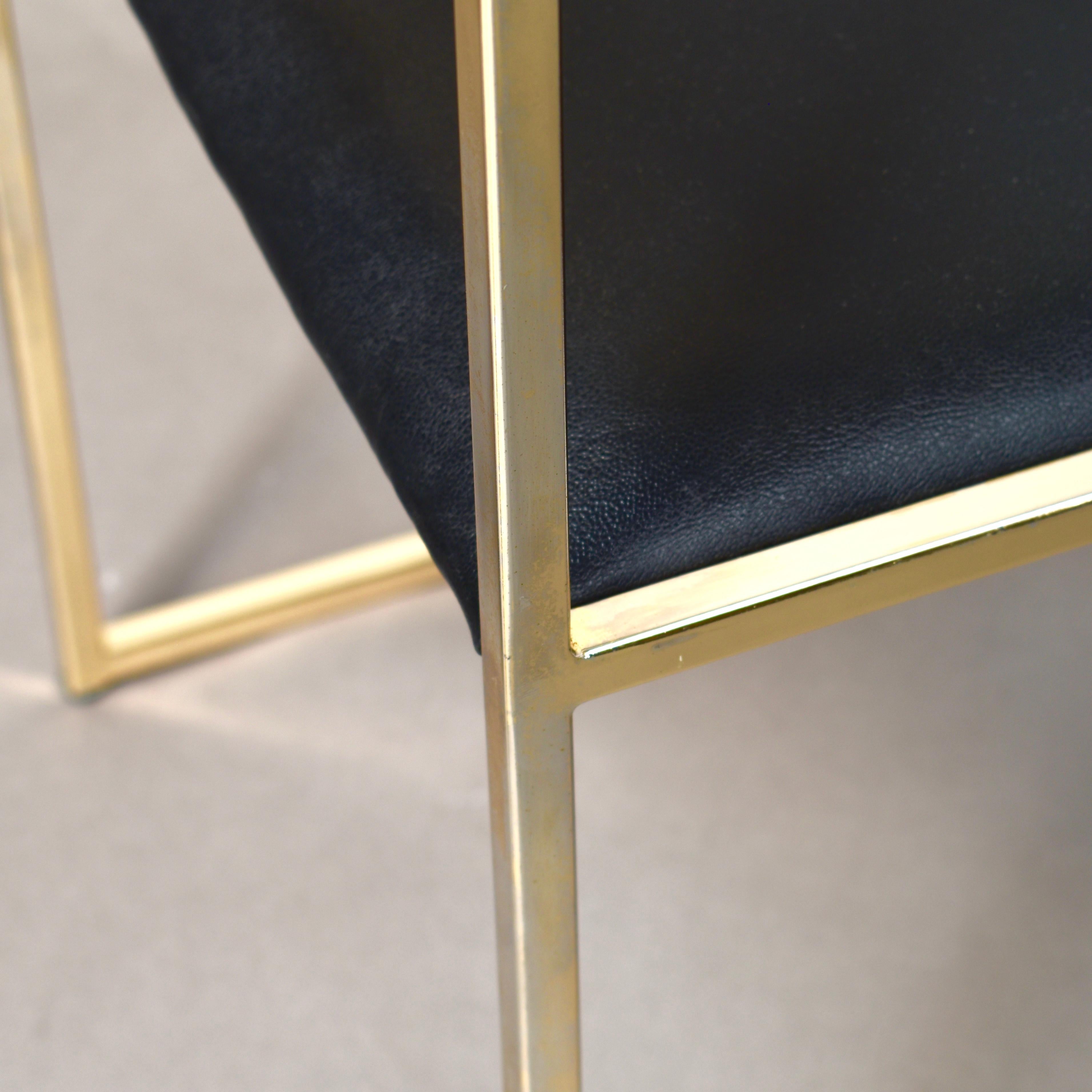 Willy Rizzo Gold-Plated Dining Chairs by Mario Sabot, Italy, 1970s In Good Condition In Pijnacker, Zuid-Holland