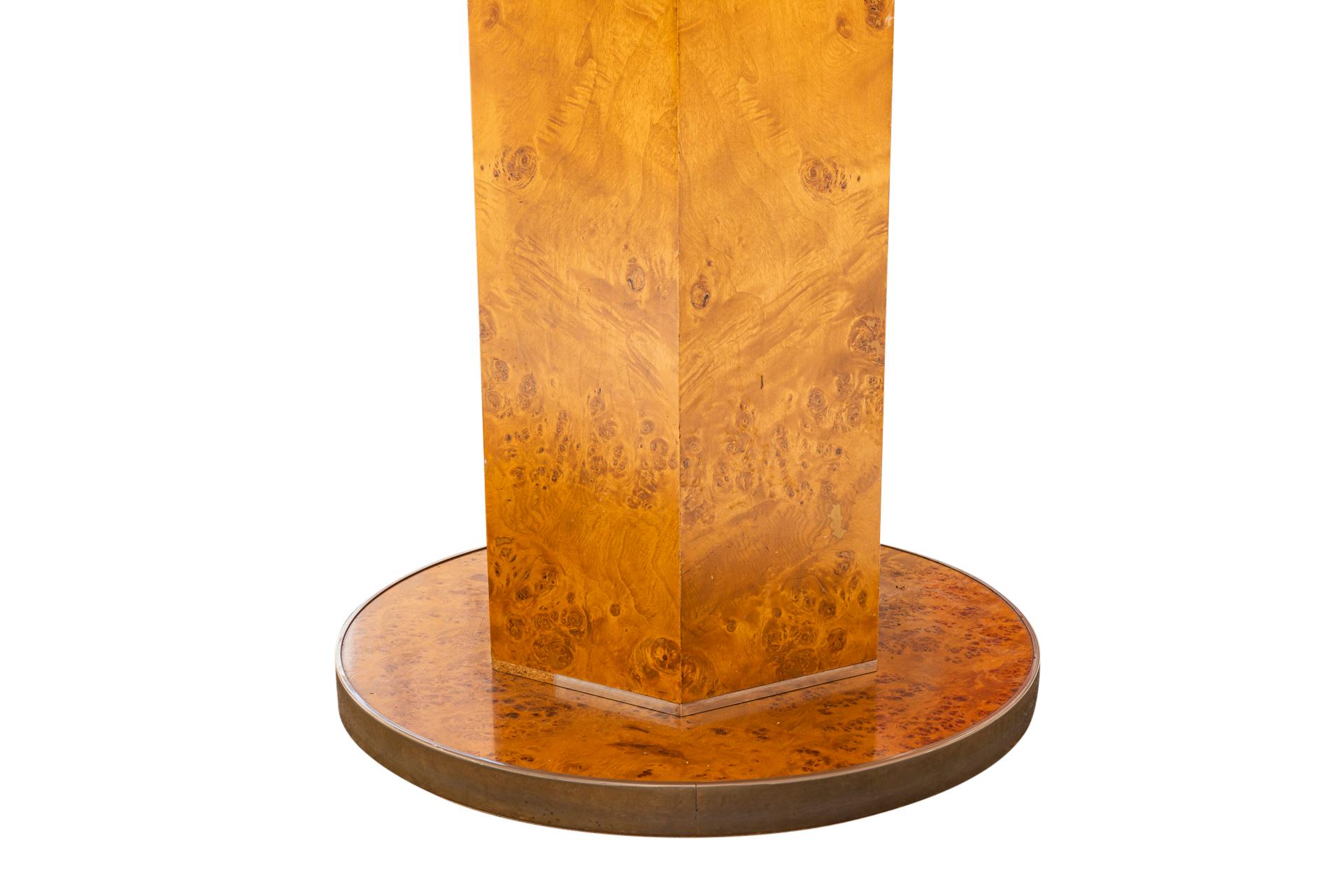 Willy Rizzo, Gueridon, Amboyna Burl, circa 1970, Italy In Good Condition In Nice, Cote d' Azur