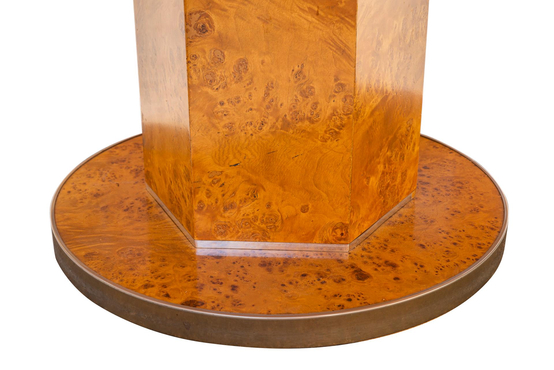 Willy Rizzo, Gueridon, Amboyna Burl, circa 1970, Italy 1