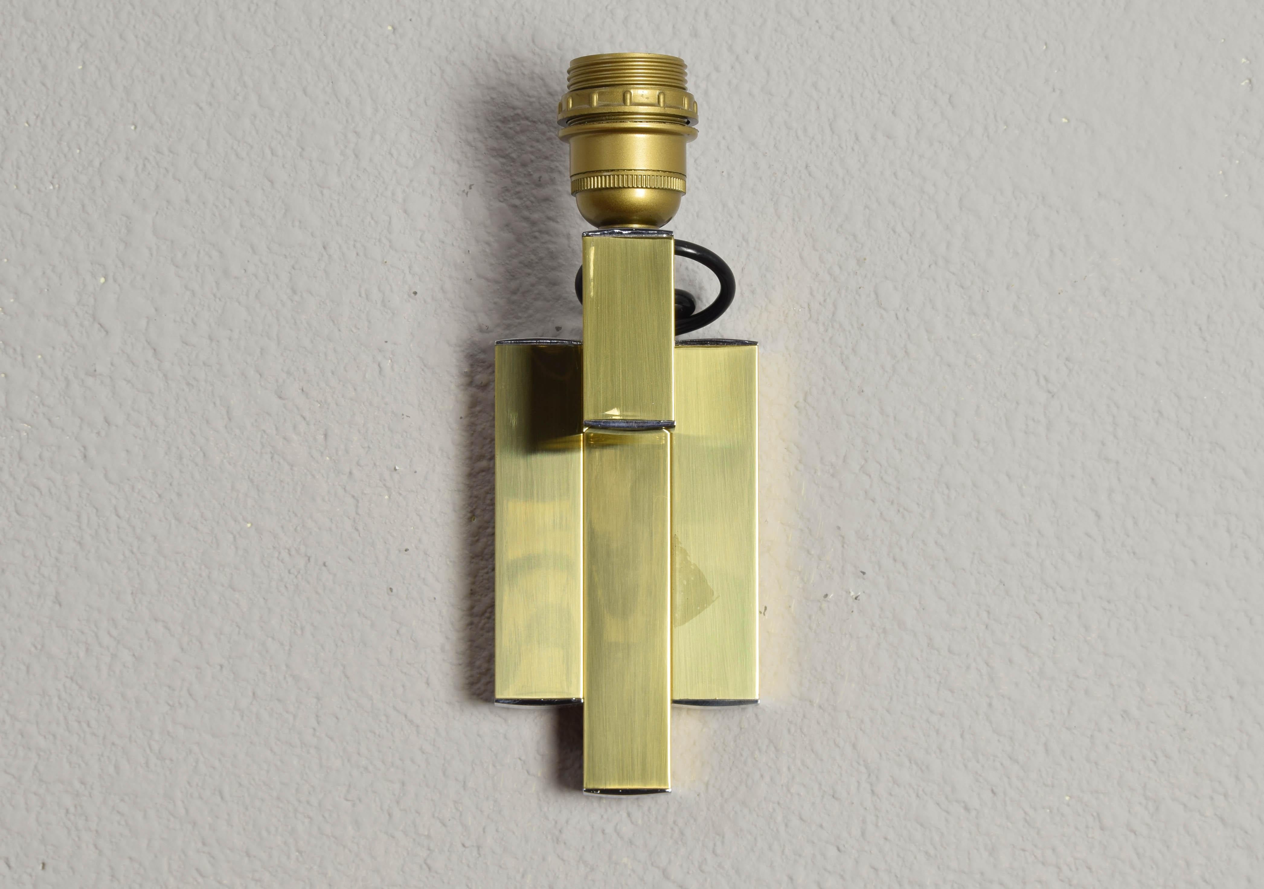 Hollywood Regency Brass Wall Sconce for BD Lumica, Spain, 1970 1