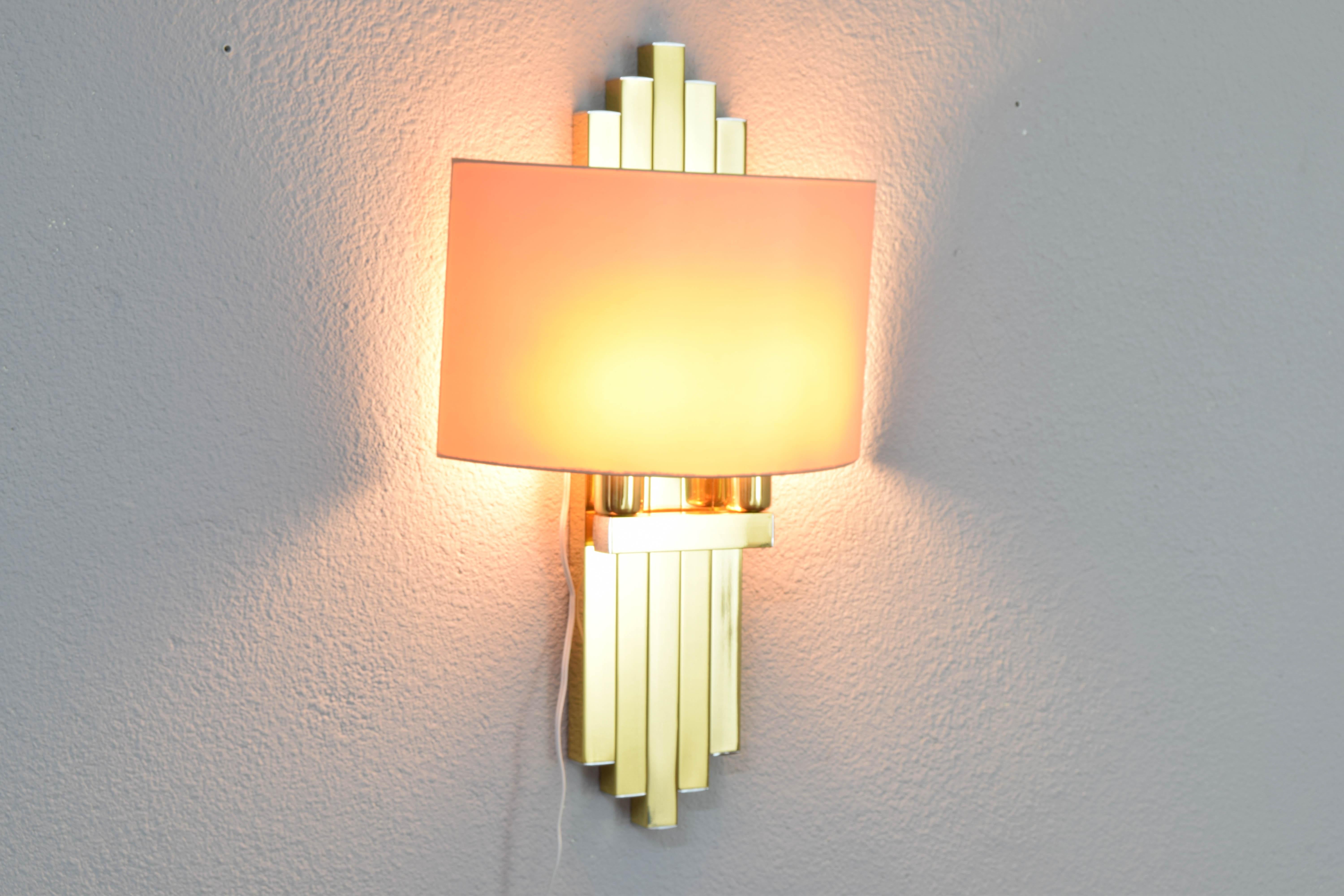 Late 20th Century Hollywood Regency Great Brass Wall Sconce for Lumica BD, Spain, 1970
