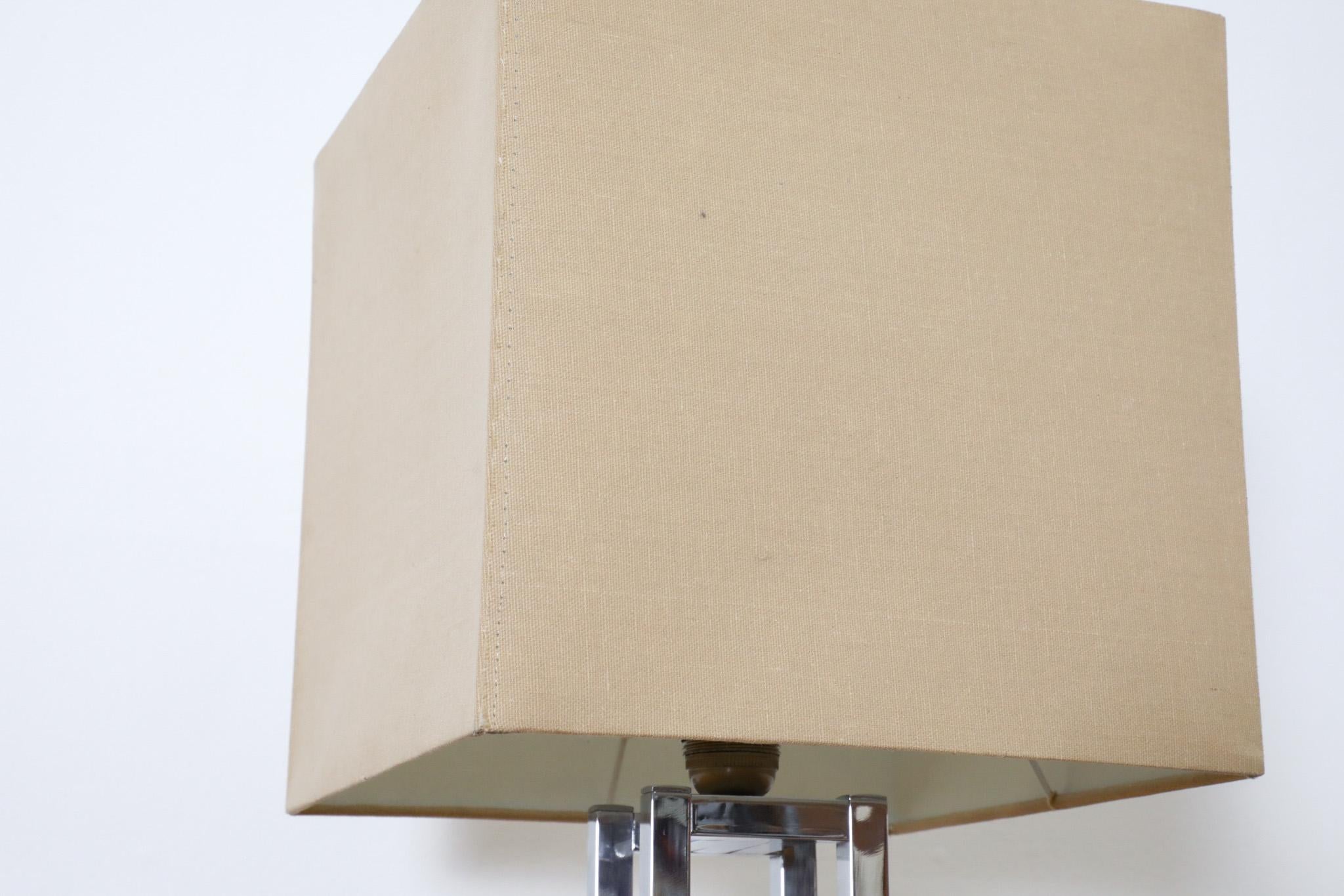 Lampada da tavolo ispirata a Willy Rizzo di BD Lumica con base cromata argento e oro in vendita 1
