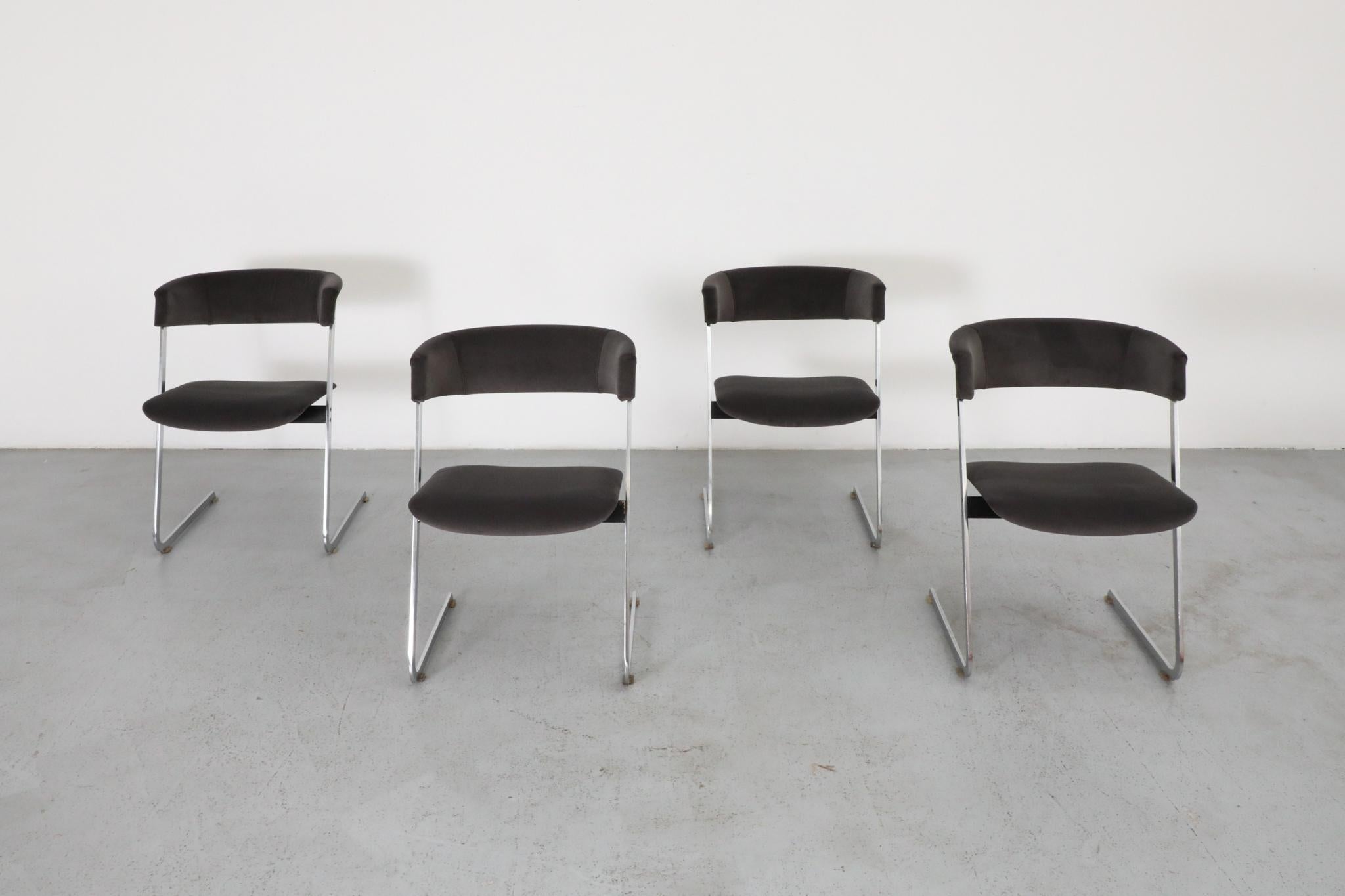 Mid-Century moderno Sedie Zig Zag di Thereca ispirate a Willy Rizzo in vendita