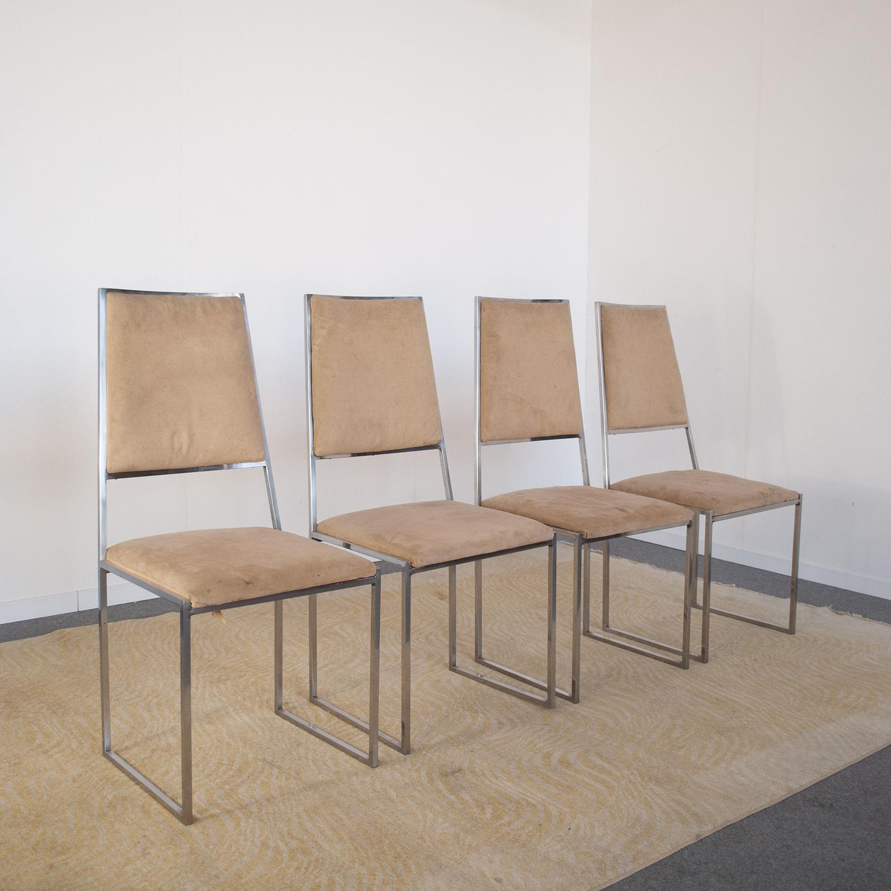 Willy Rizzo Italian Midcentury set of two Chairs Mid 70''s Bon état - En vente à bari, IT