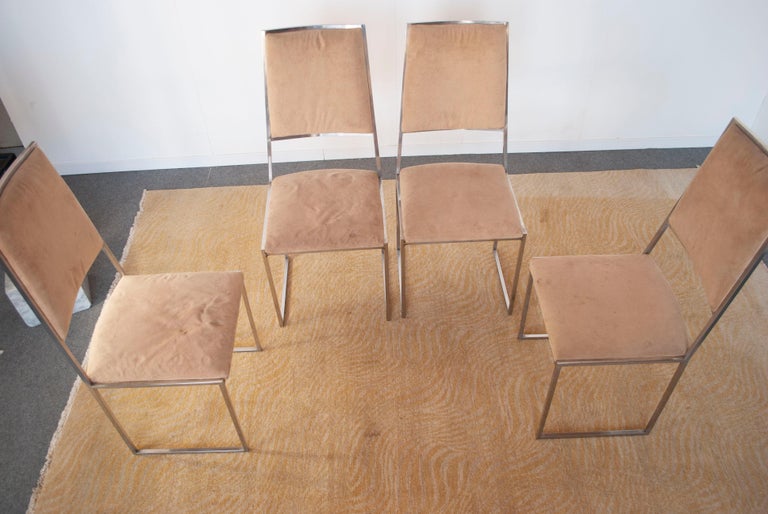 Willy Rizzo Italian Midcentury set of two Chairs Mid 70's For Sale 3