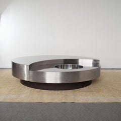 Willy Rizzo Italiana Midcentury Circular Table Mid 70s