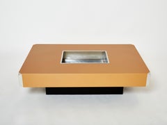 Table basse de bar Willy Rizzo et chrome Alveo, 1970