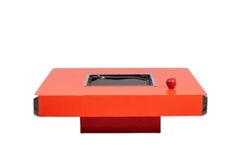 Willy Rizzo. Lacquered coffee table forming a bar. 1970s.