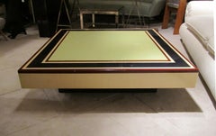 Willy Rizzo, Lacquered Colors Midcentury Signed Coffee Table, Italy, 1970