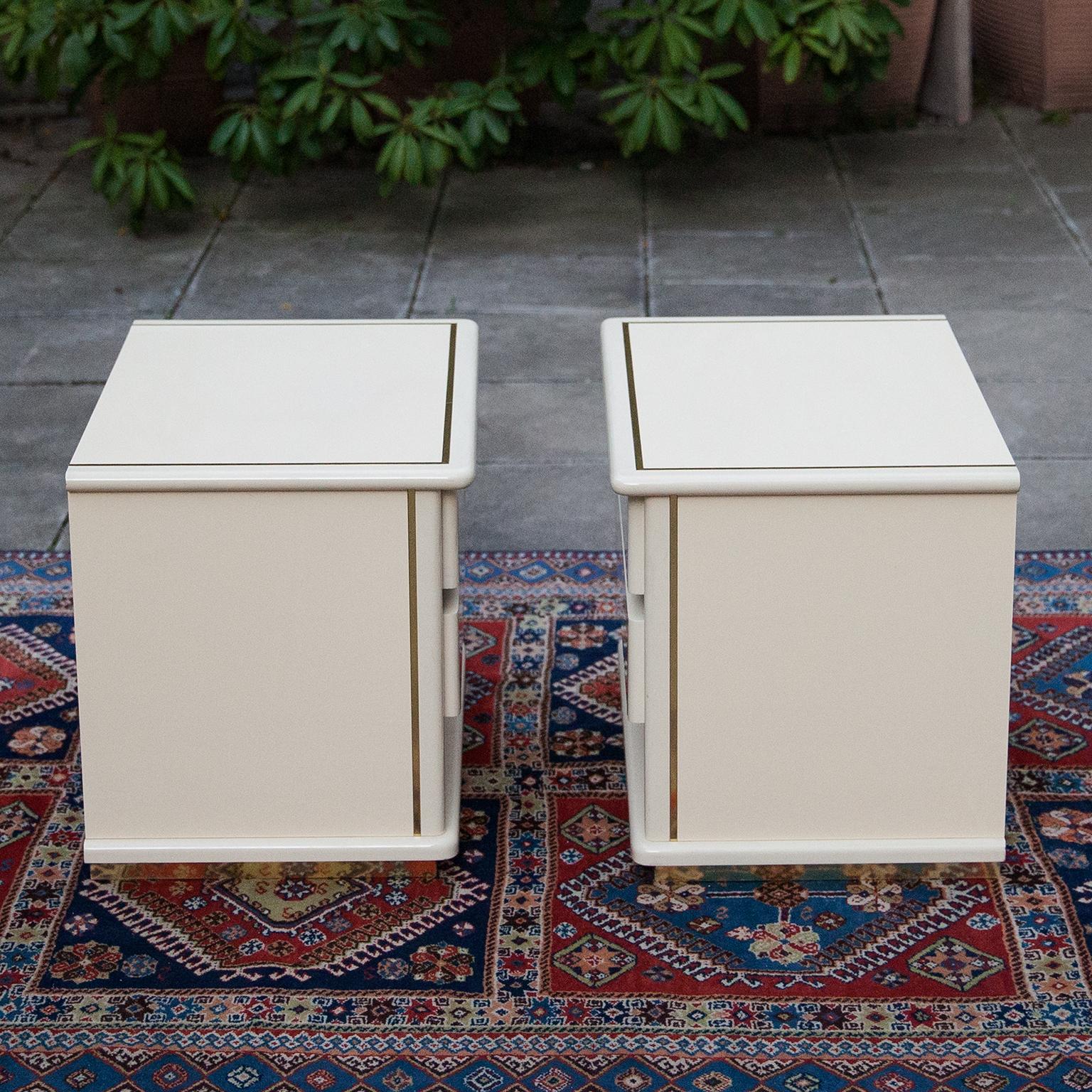 Willy Rizzo Mario Sabot Nightstands, 1970s In Good Condition For Sale In Munich, DE