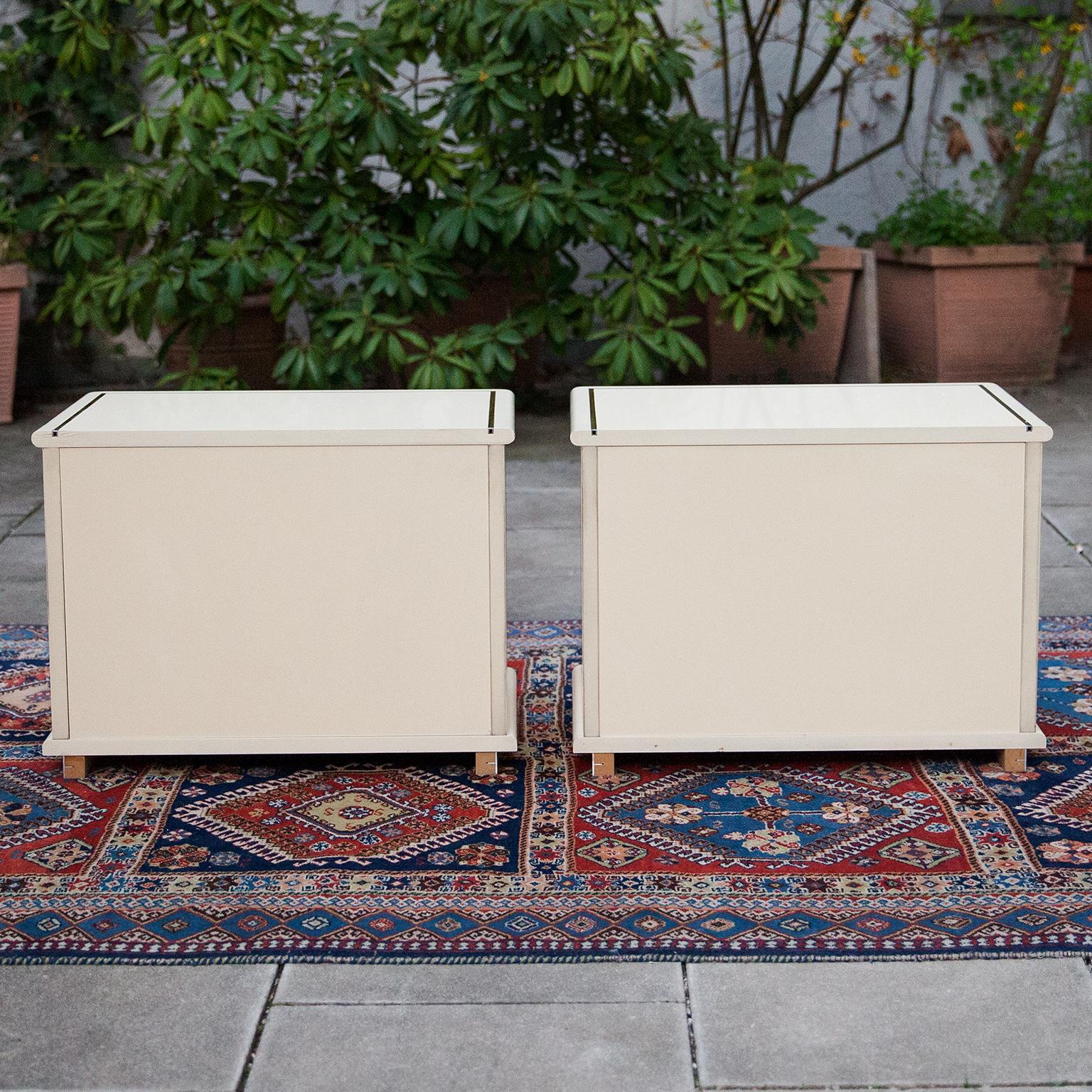 Late 20th Century Willy Rizzo Mario Sabot Nightstands, 1970s For Sale