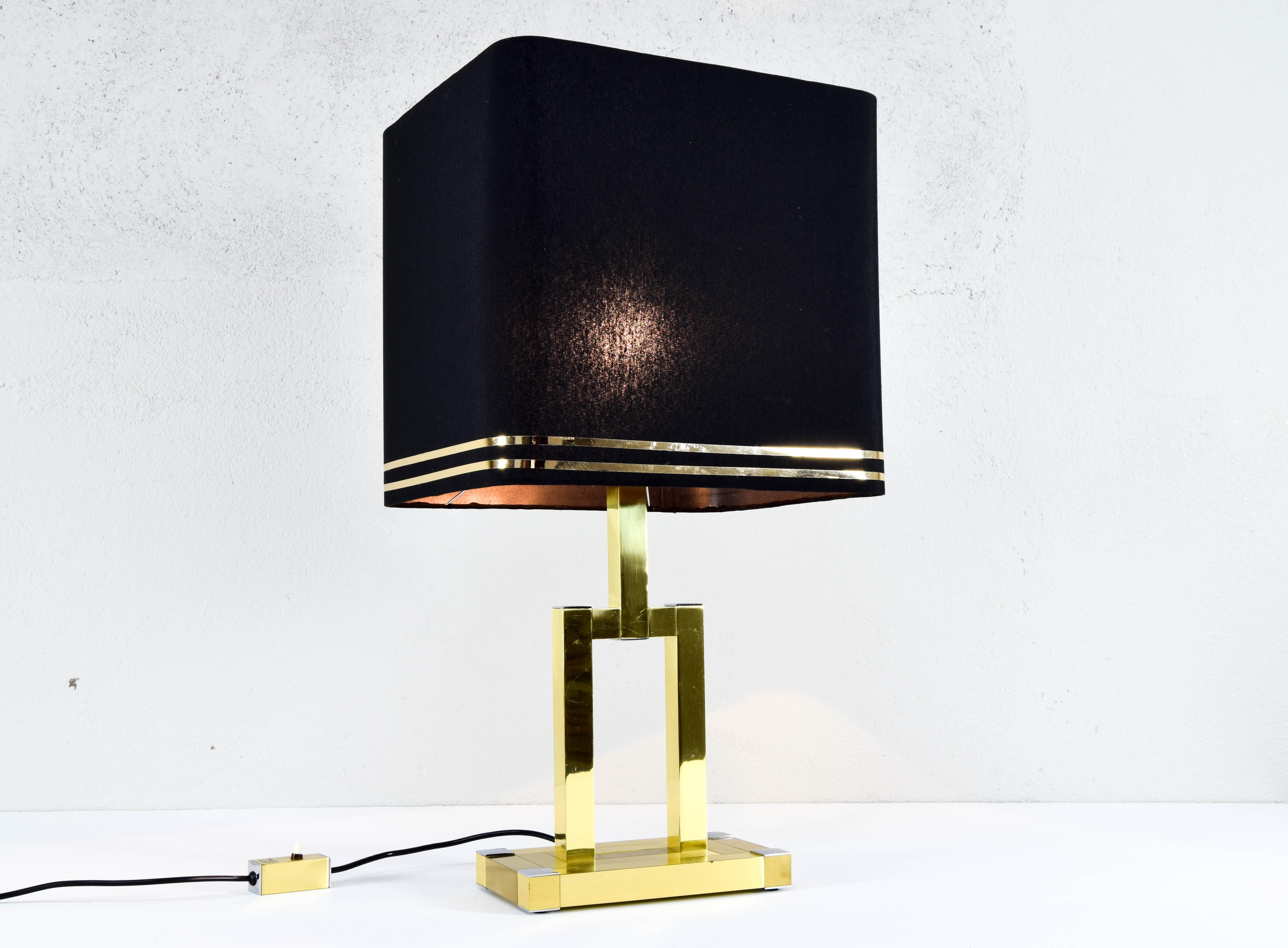 Spanish  Mid-Century Italian Modern Brass Table Lamp by Lumica, 1970