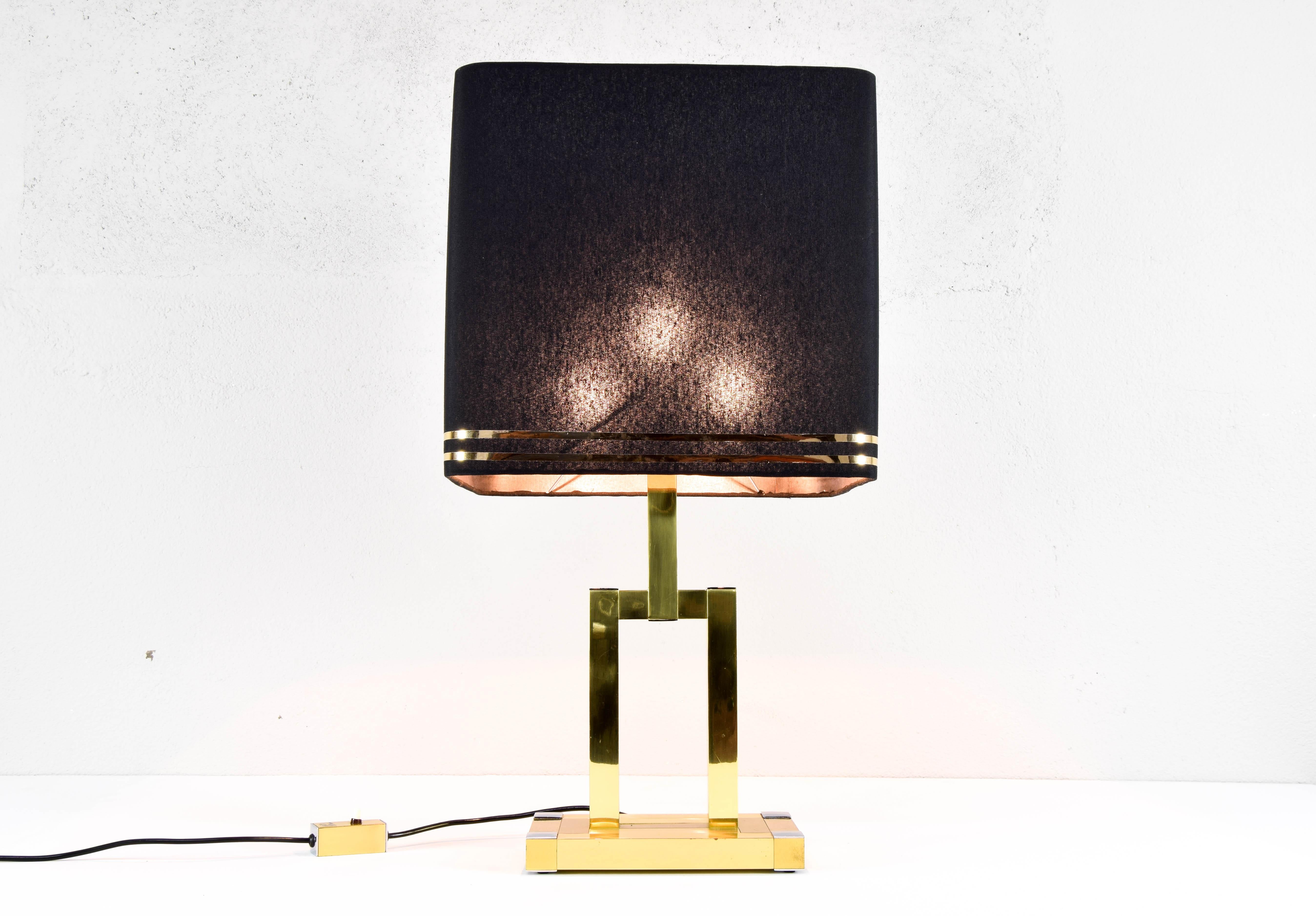 20th Century  Mid-Century Italian Modern Brass Table Lamp by Lumica, 1970