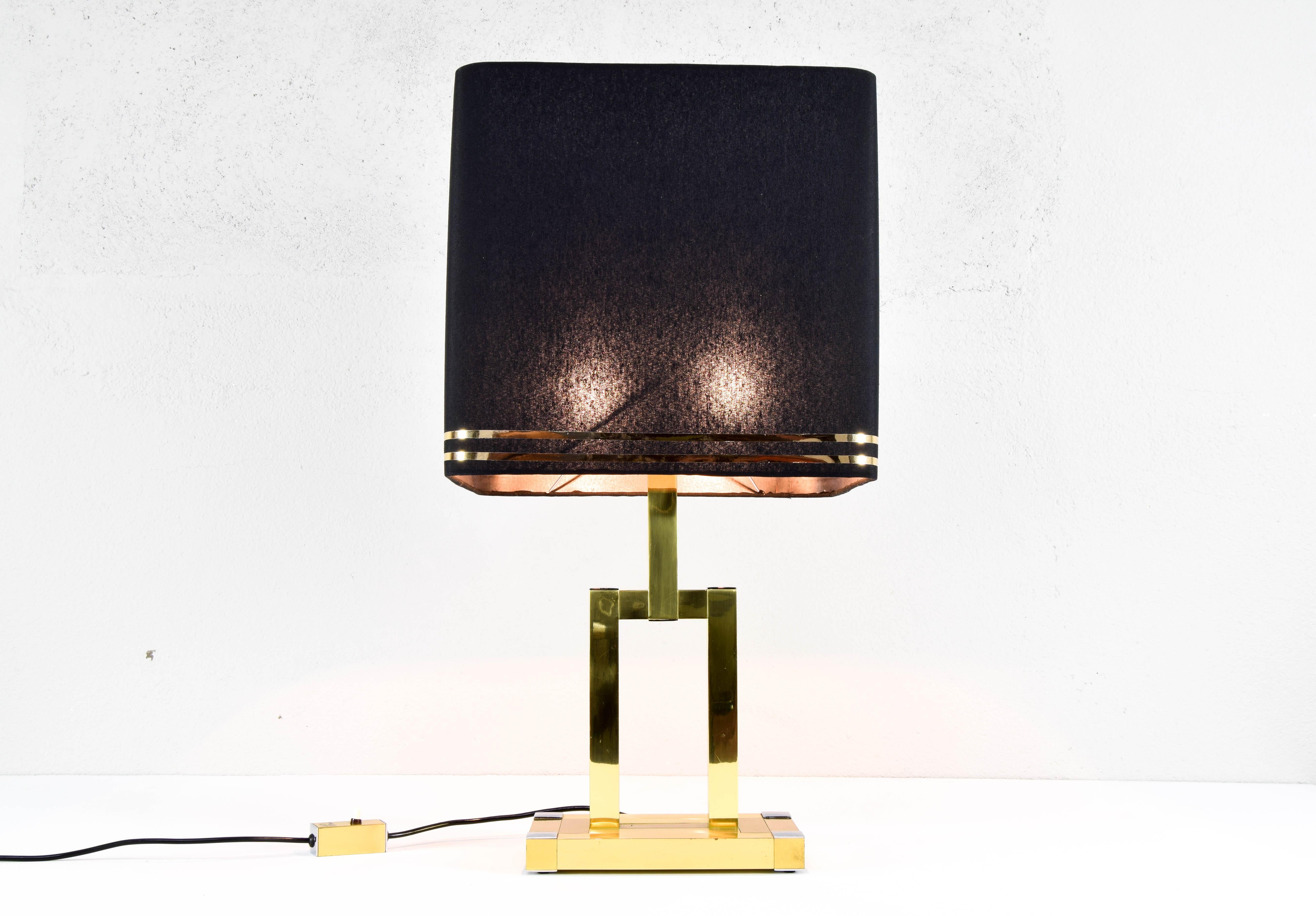  Mid-Century Italian Modern Brass Table Lamp by Lumica, 1970 1