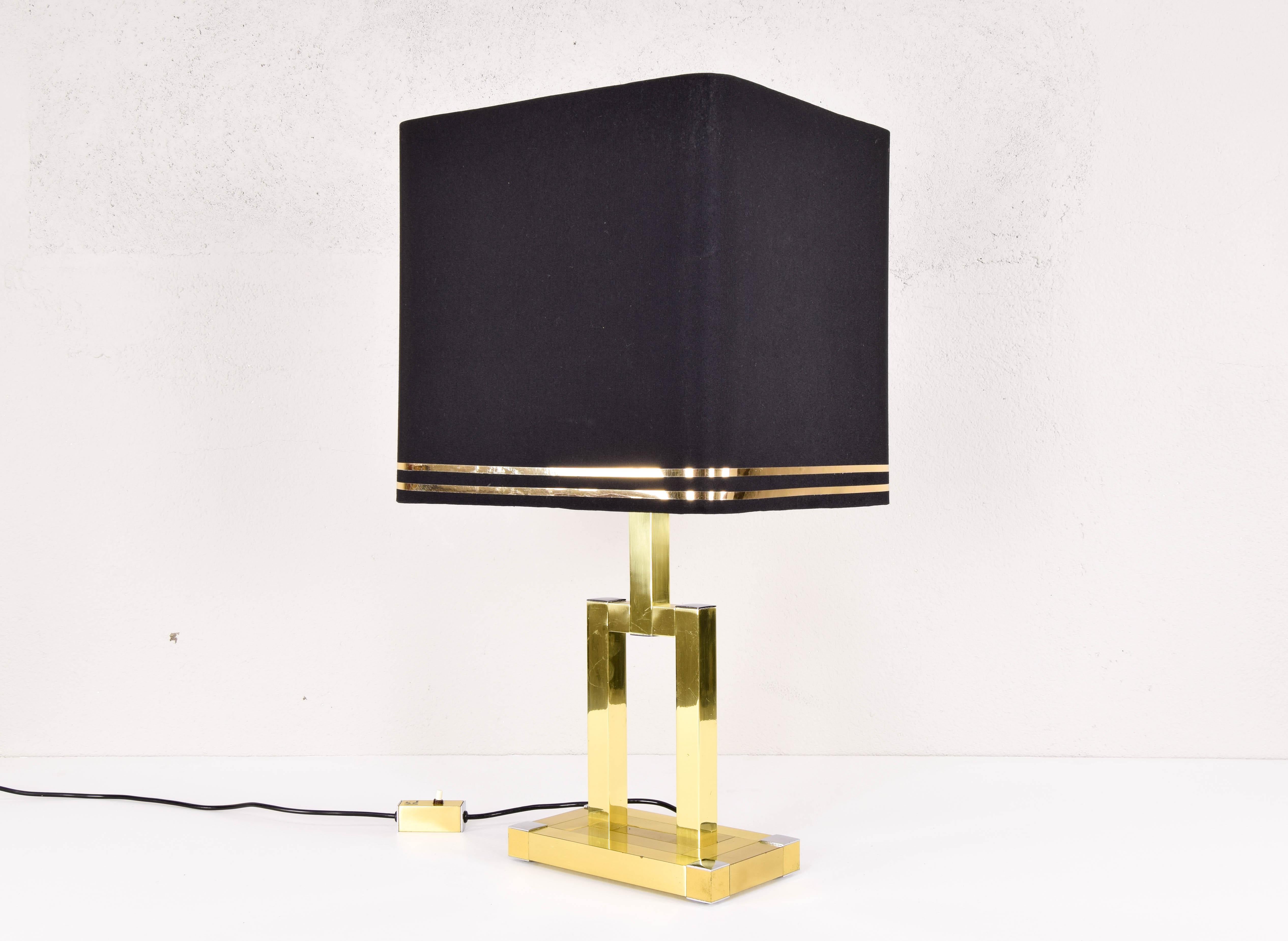  Mid-Century Italian Modern Brass Table Lamp by Lumica, 1970 2