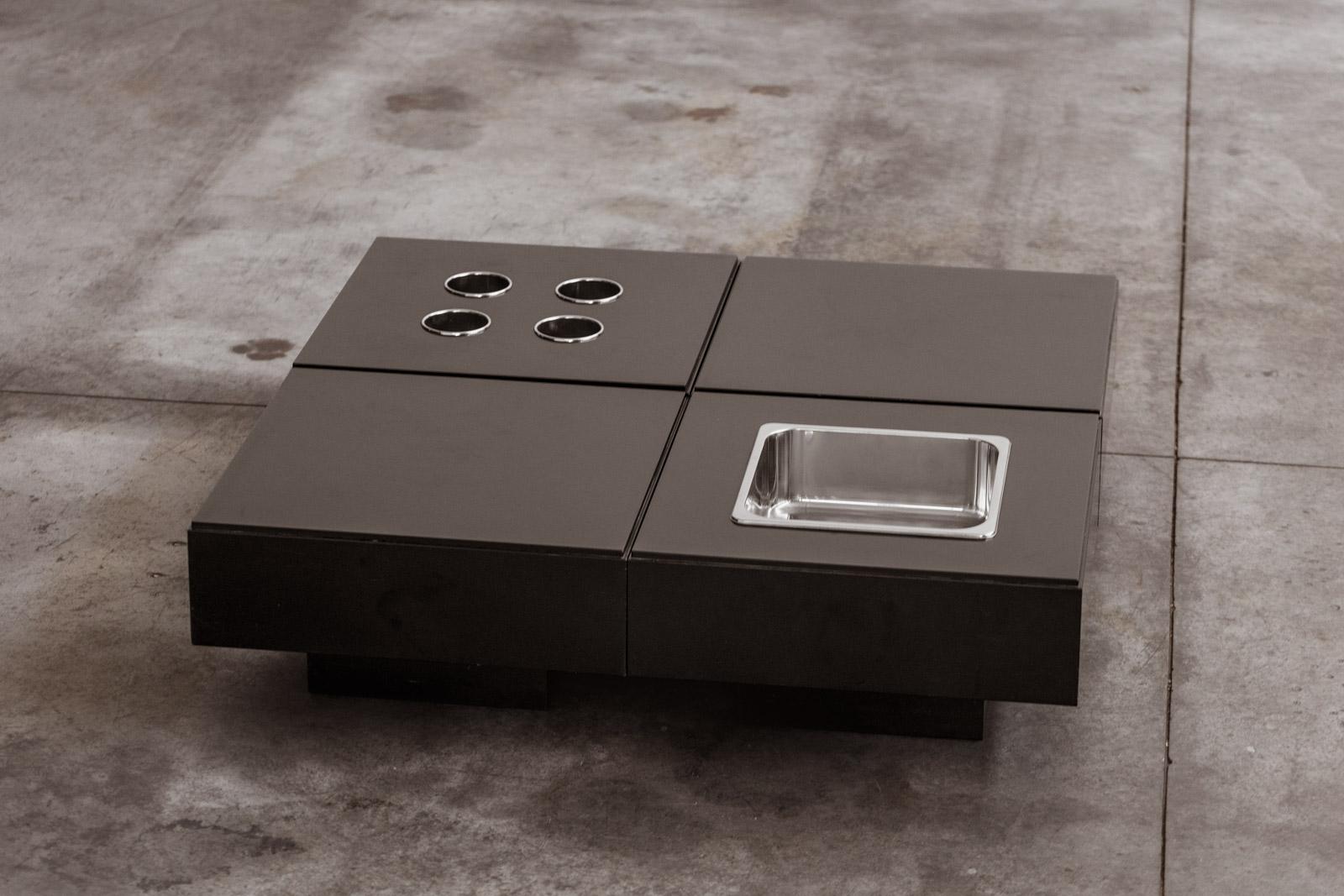 Legno Tavolino modulare Willy Rizzo, anni '70 in vendita