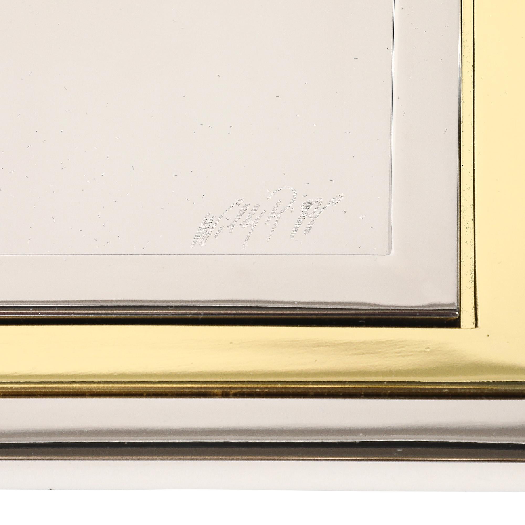 Willy Rizzo Nesting Trays, Brass, Stainless Steel, Signed For Sale 1