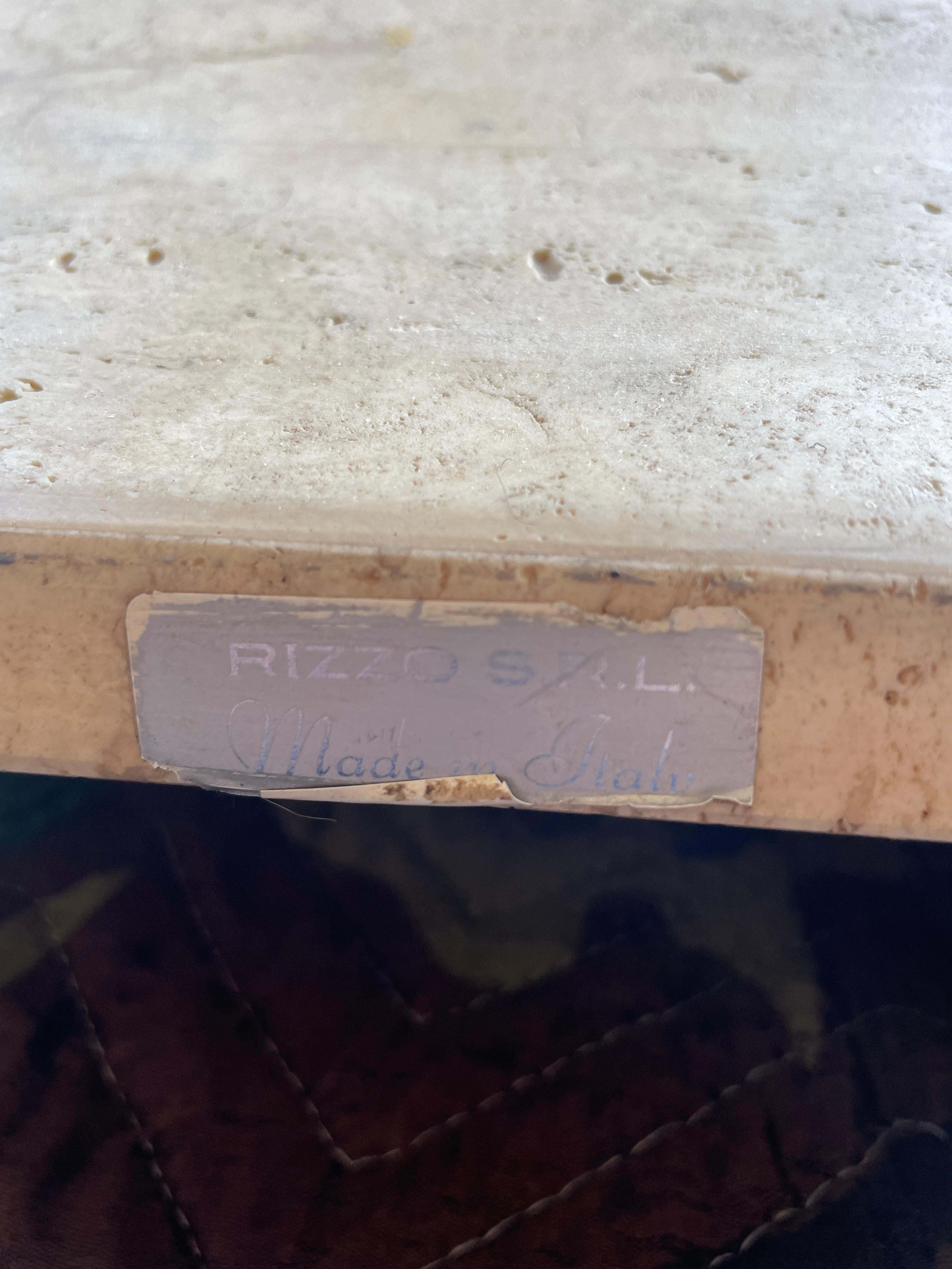 20th Century Willy Rizzo Organic Modern Travertine Dining Table  For Sale