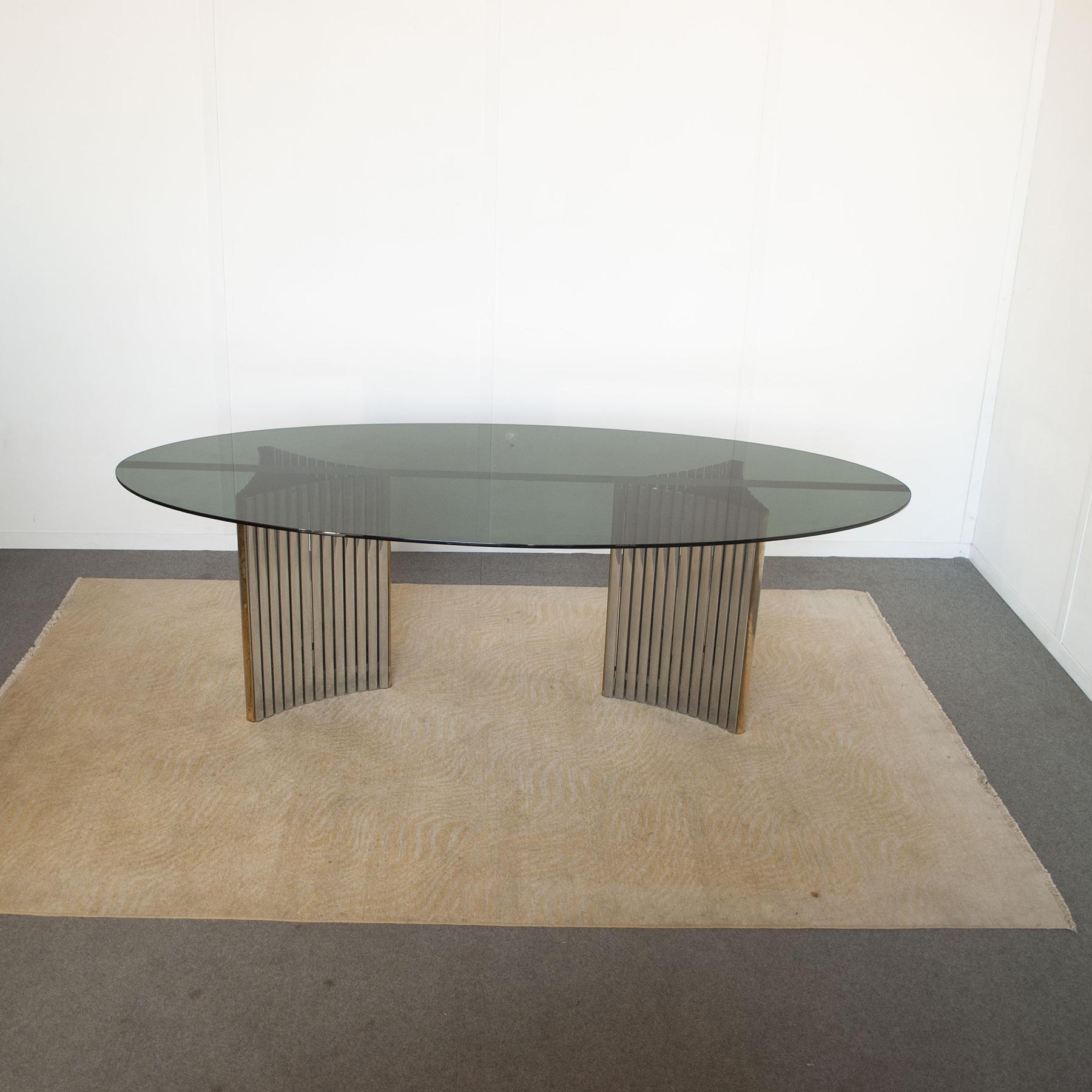 Willy Rizzo oval dinning table 70's. 4