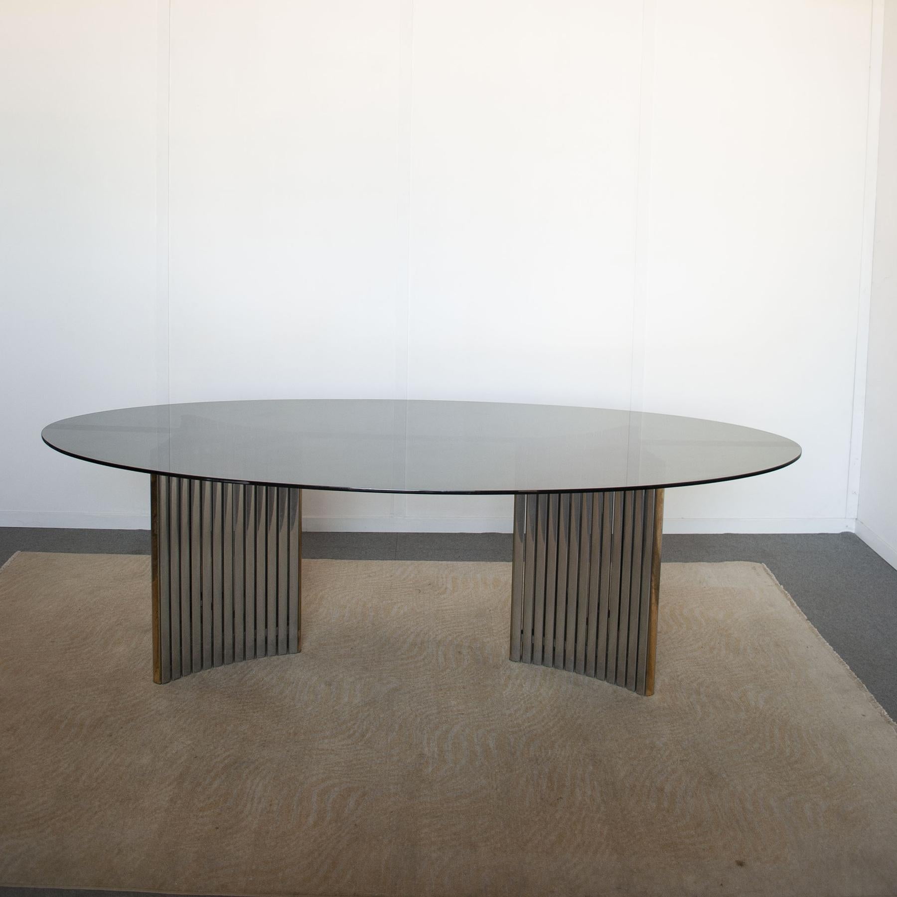Willy Rizzo oval dinning table 70's. 5
