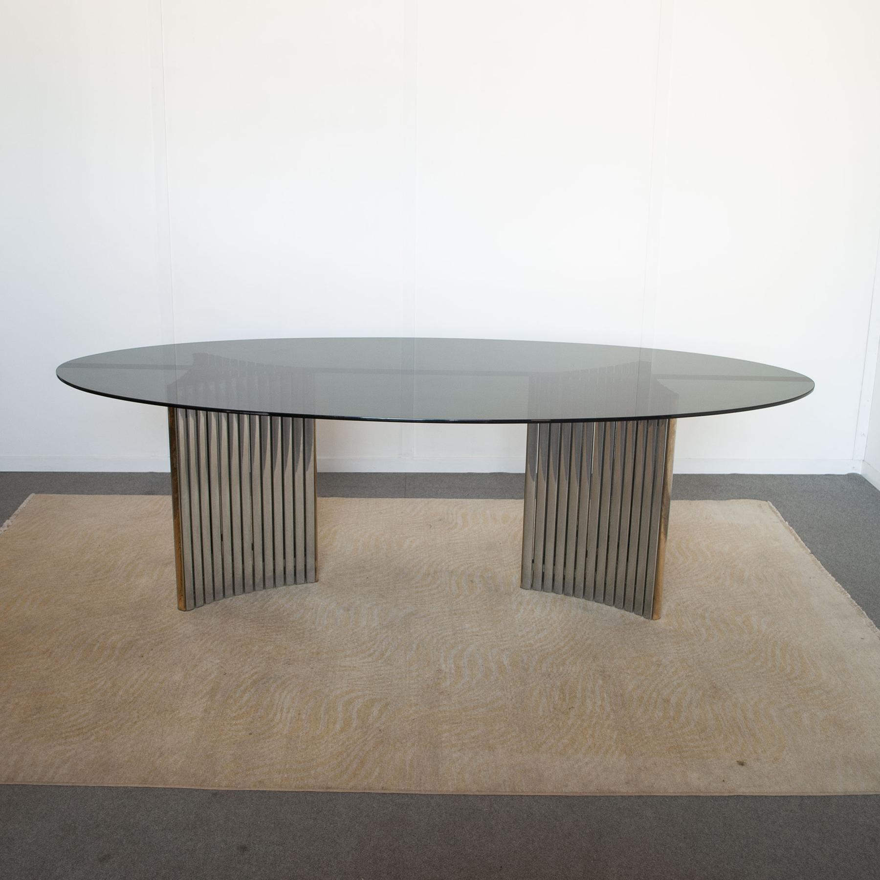 Willy Rizzo oval dinning table 70's. 1