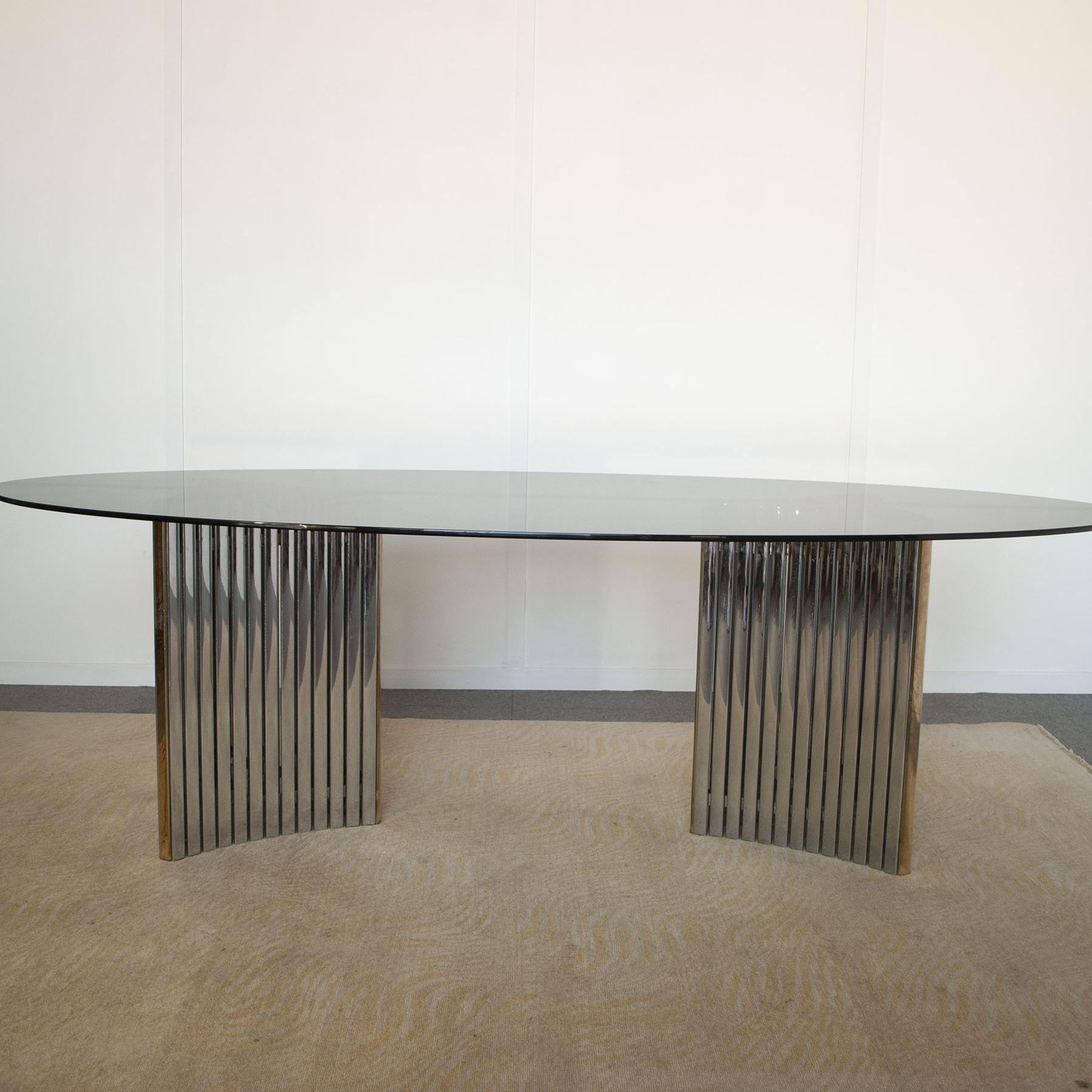 Willy Rizzo oval dinning table 70's. 2
