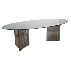 Willy Rizzo oval dinning table 70's.