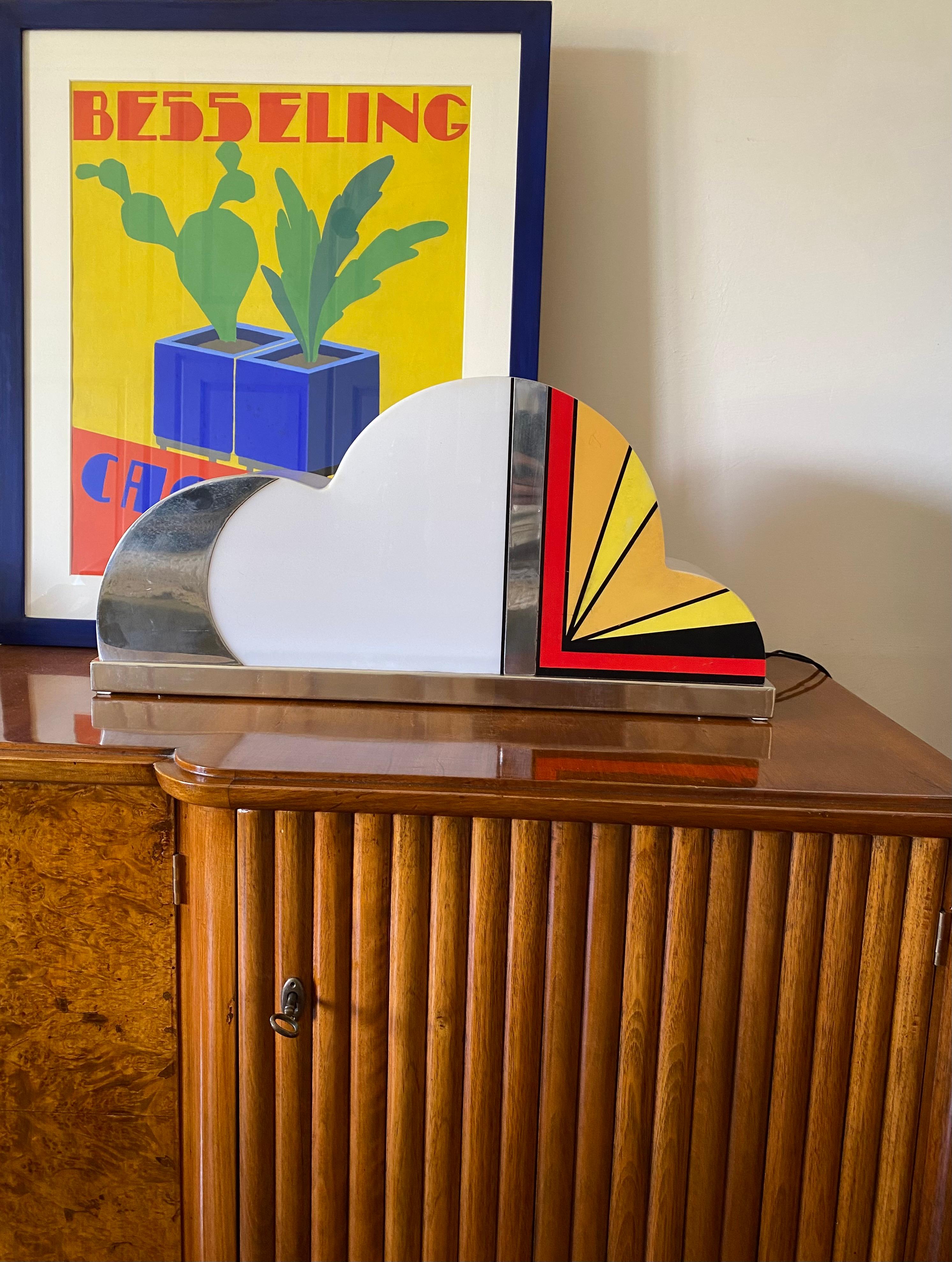 Italian Lampe de table rare A Space, Italie 1970 en vente