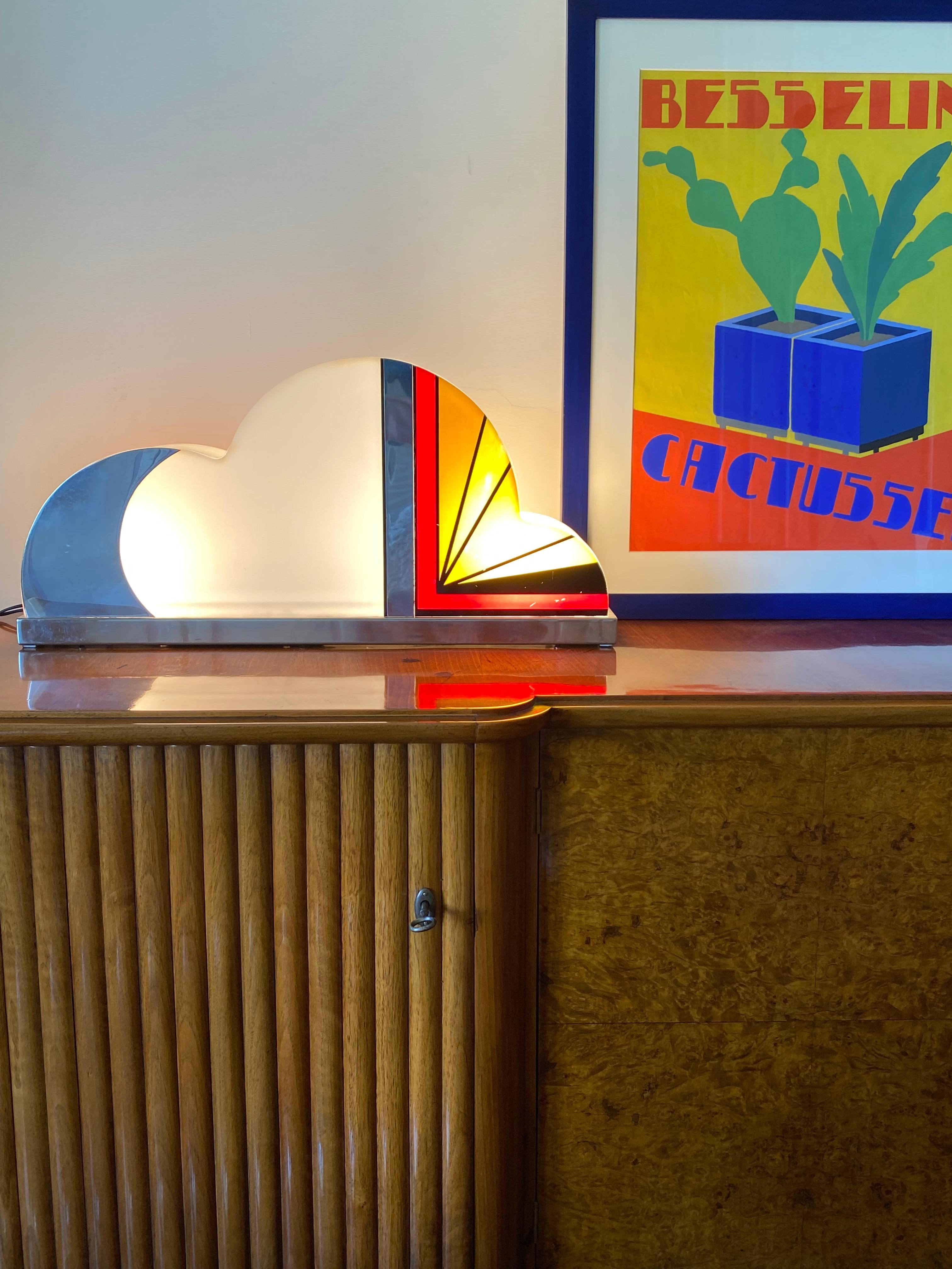 Willy Rizzo, rare table lamp, Italy 1970s In Excellent Condition For Sale In Firenze, IT