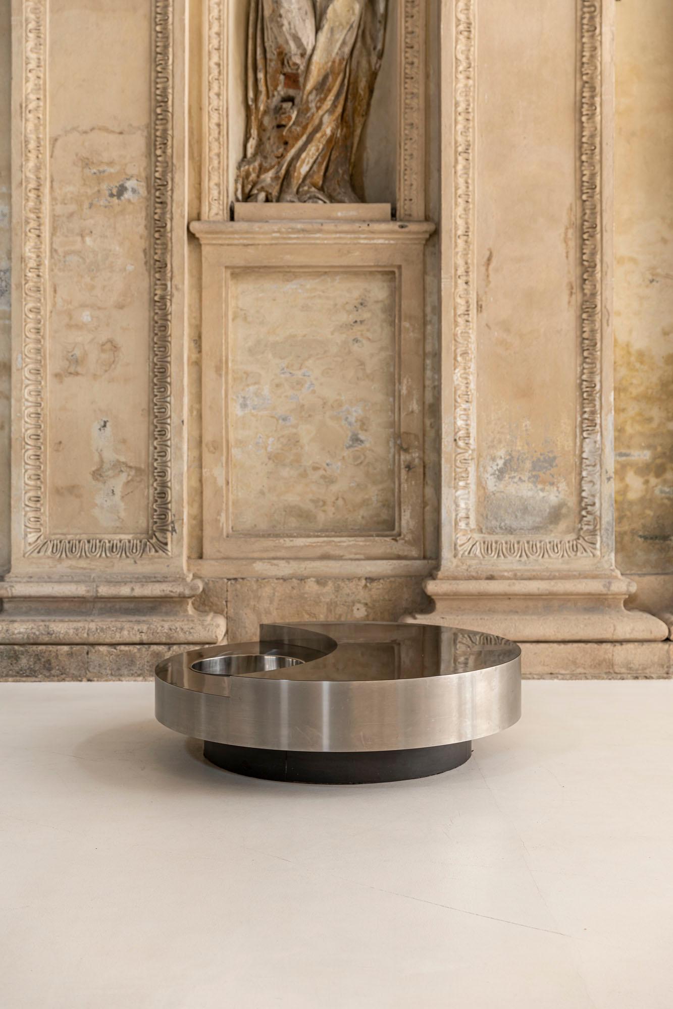 Italian Willy Rizzo Revolving Coffee Table