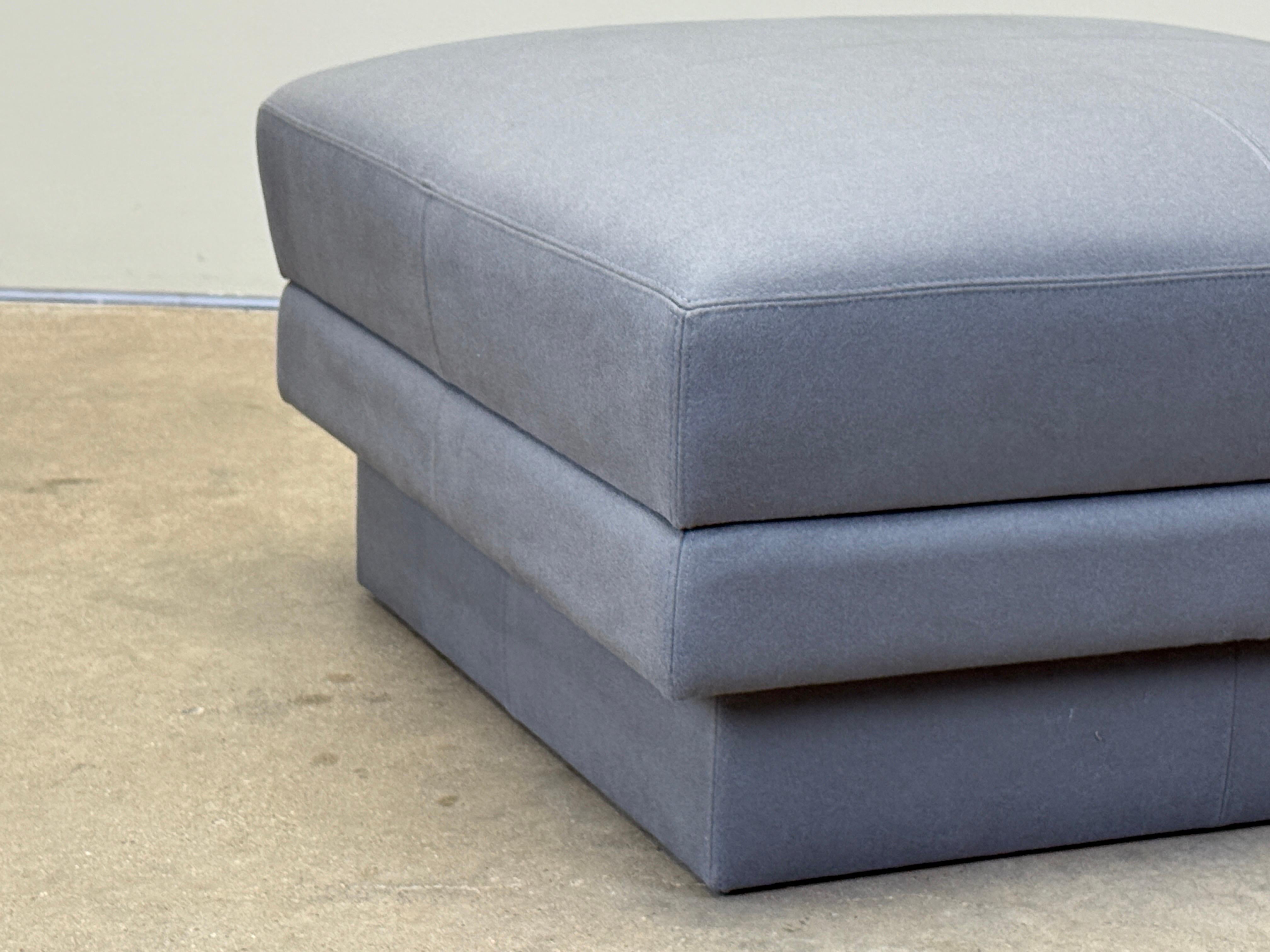 Late 20th Century Willy Rizzo Rolling Ottoman For Sale