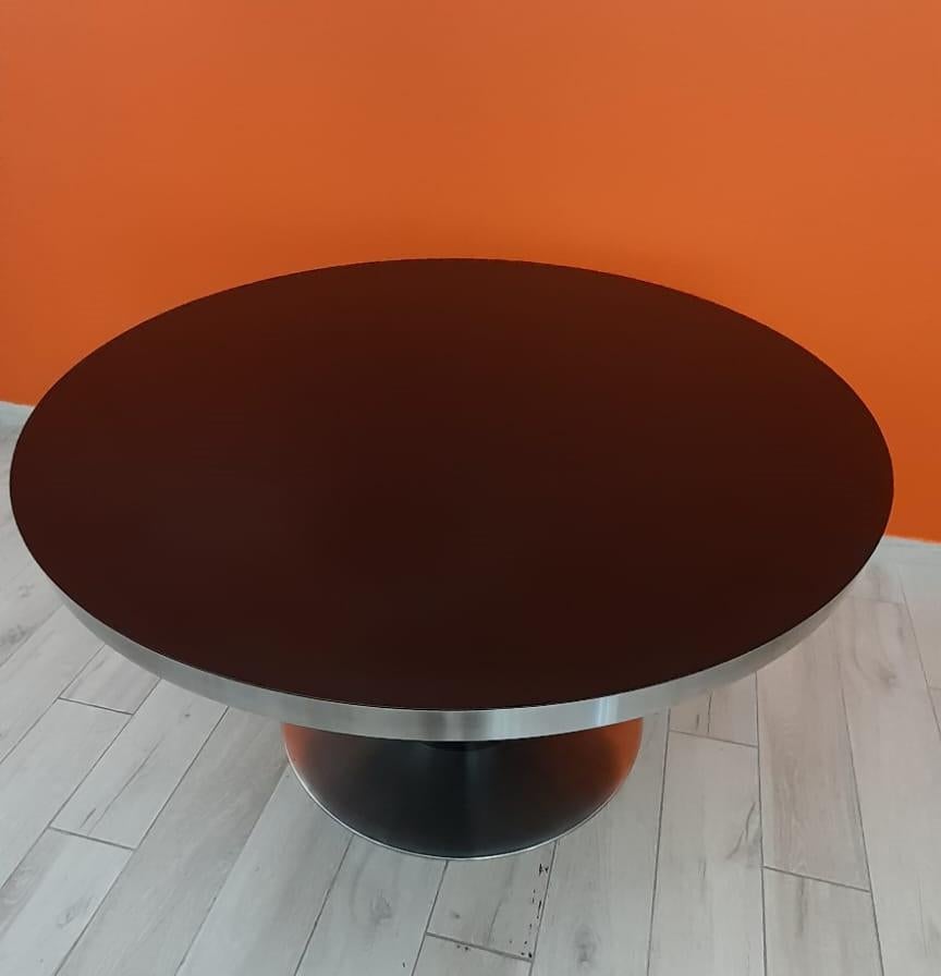italien Table de salle à manger ronde Willy Rizzo, Italie, années 1960