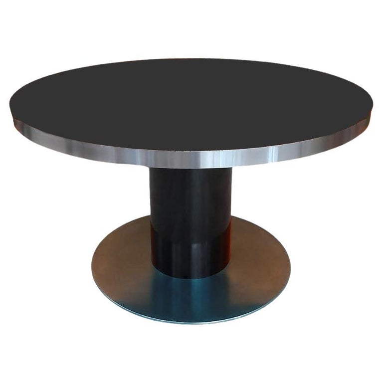 Willy Rizzo Round Dining Table, Italy, 1960s For Sale at 1stDibs