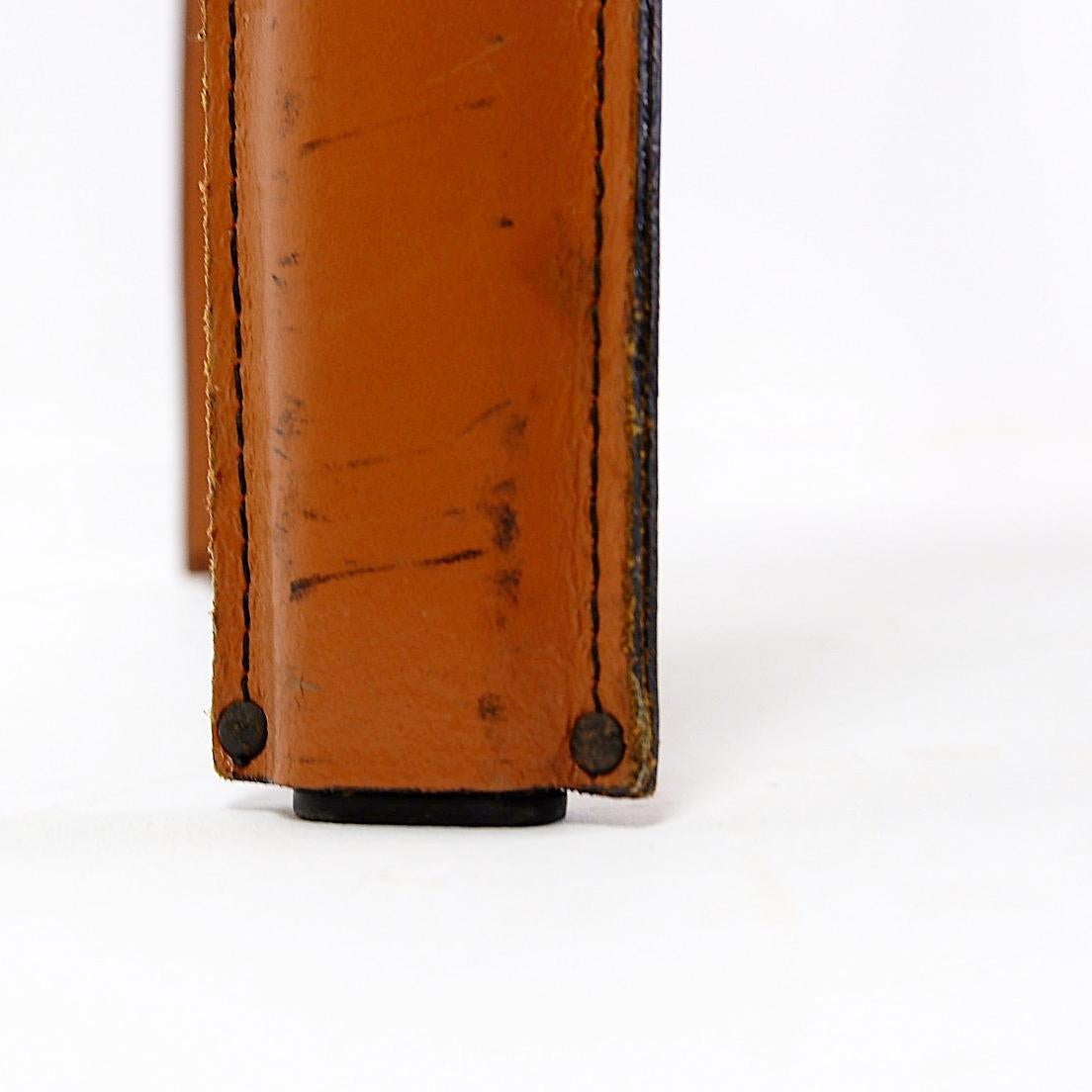 20th Century Willy Rizzo saddle leather chair cognac Cidue - 1970s For Sale