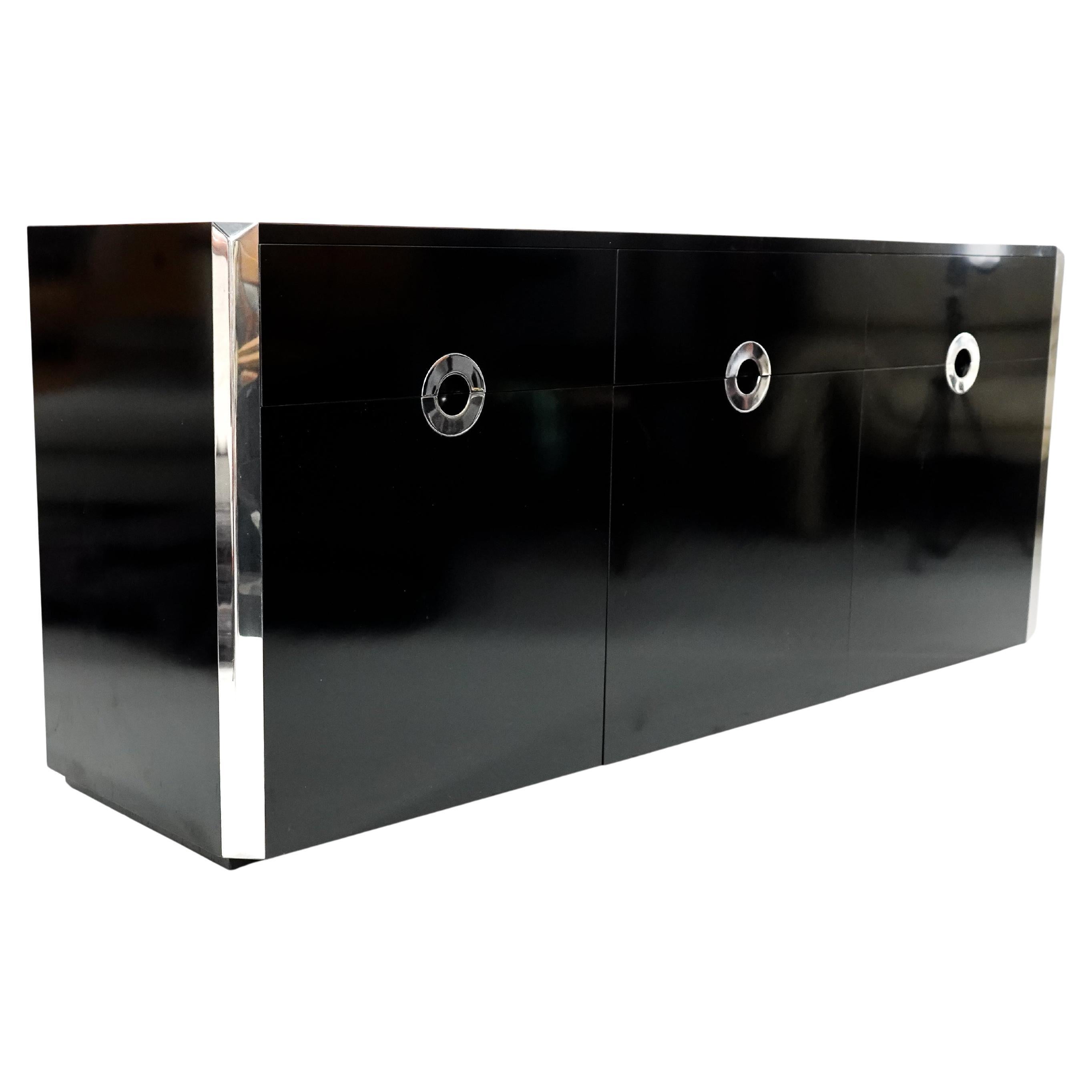 Willy Rizzo ‘Sideboard Alveo’ in Lacquer and Metal for Mario Sabot, Italy - 1970