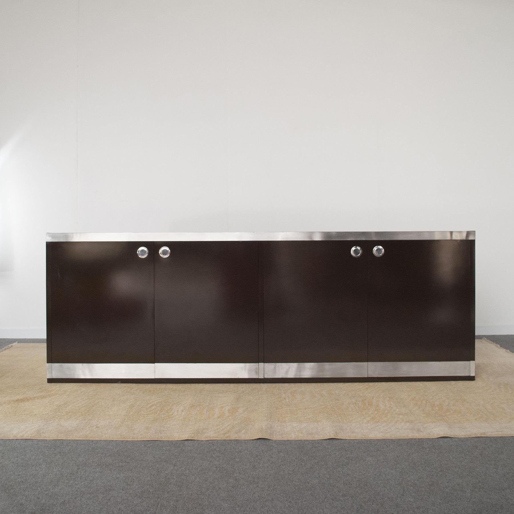 Mid-Century Modern Willy Rizzo Stalin Mid-Century Sideboard for Sabot 70's