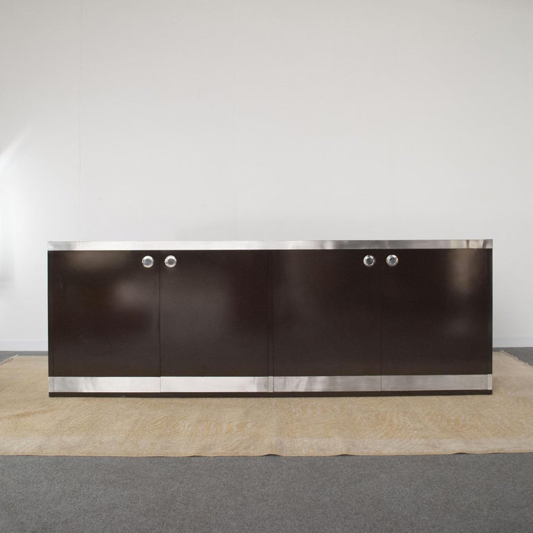 Mid-Century Modern Willy Rizzo Stalin Mid-Century Sideboard for Sabot 70's For Sale