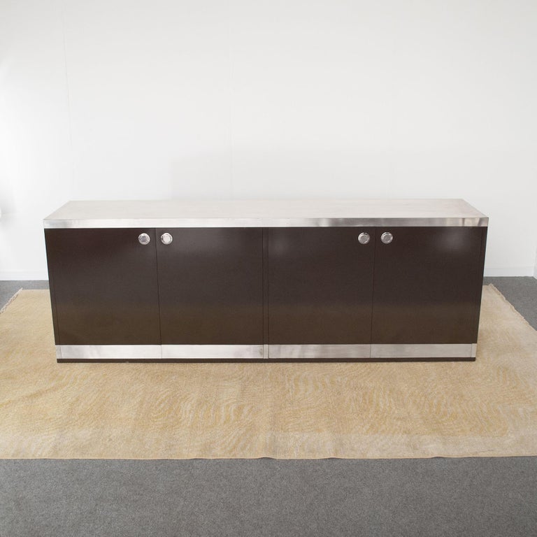 Italian Willy Rizzo Stalin Mid-Century Sideboard for Sabot 70's For Sale