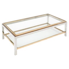 Maison Charles Chrome and Brass Coffee Table Maison Charles Chrome and Brass Coffee Table