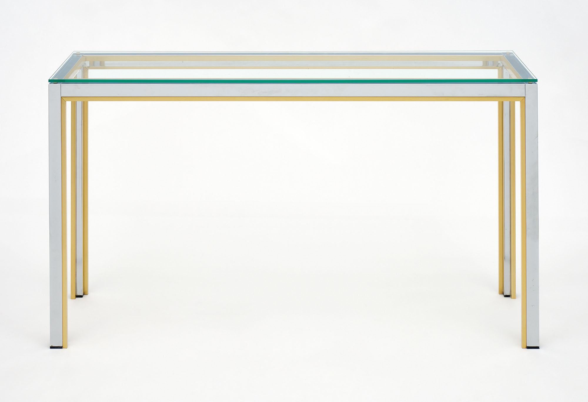 Mid-20th Century Willy Rizzo Style Console Table