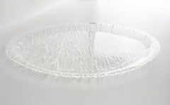 Willy Rizzo Style Ice Effect Lucite Barware Oval Butler Tray