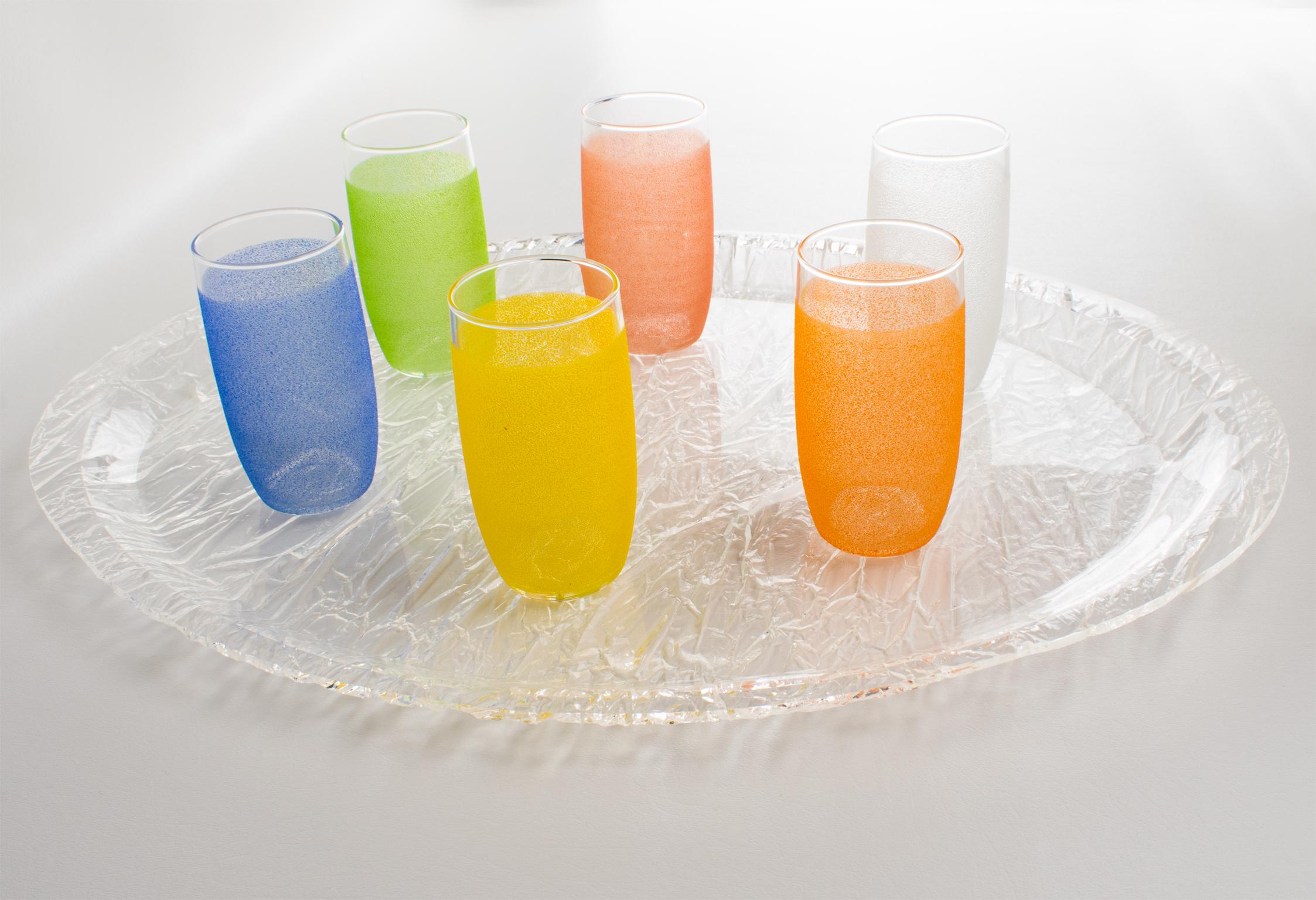 Mid-Century Modern Plateau de bar ovale en lucite effet glace de style Willy Rizzo en vente